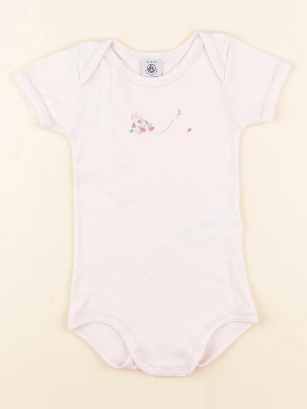 Petit Bateau - body rose - 18 mois