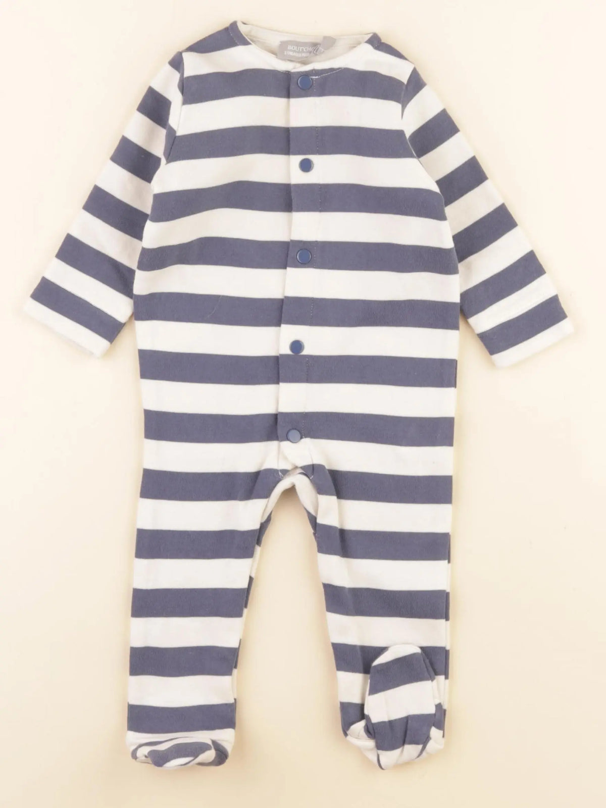 Boutchou - pyjama coton bleu - 6 mois
