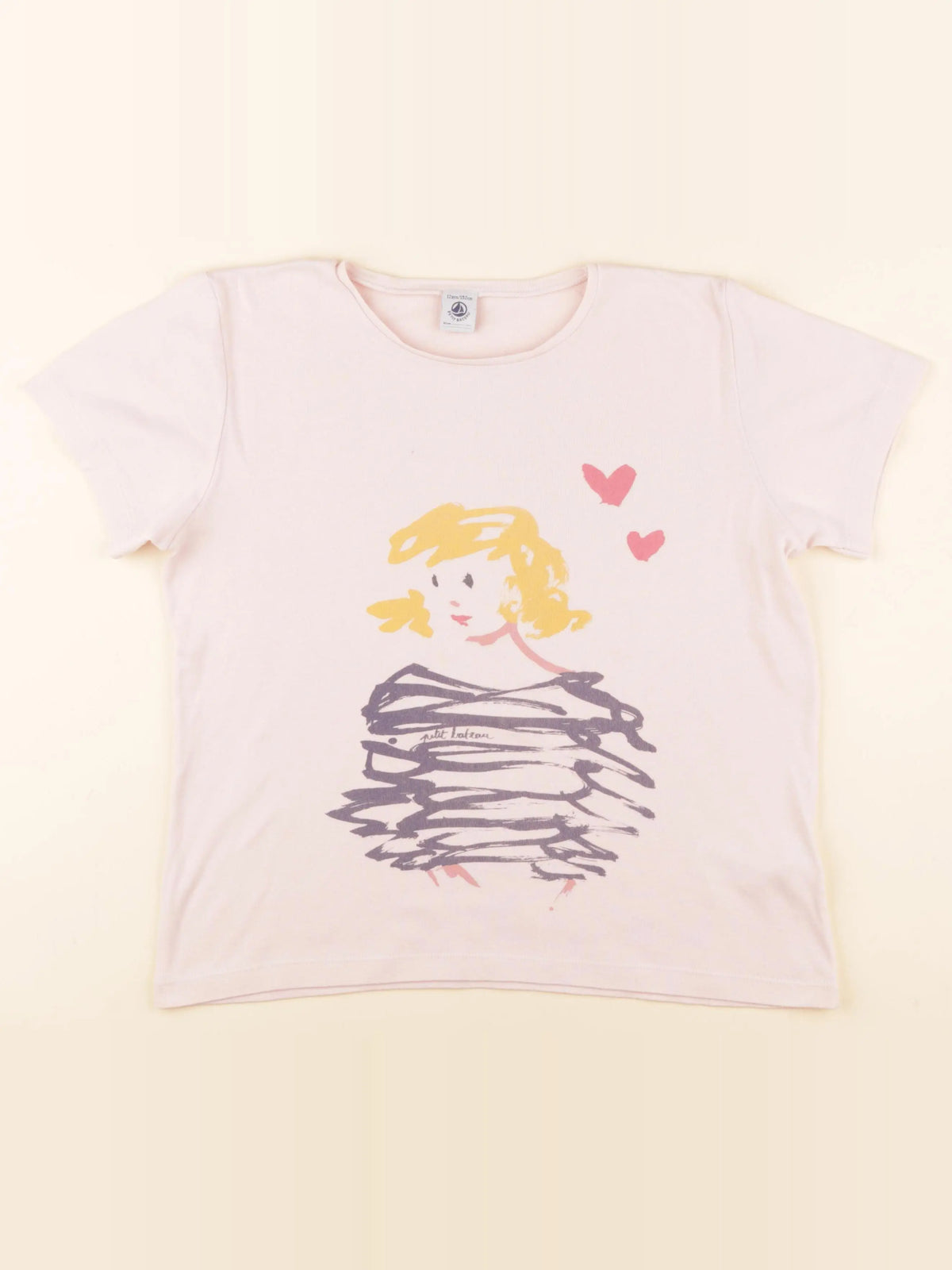 Petit Bateau - tee-shirt rose - 12 ans