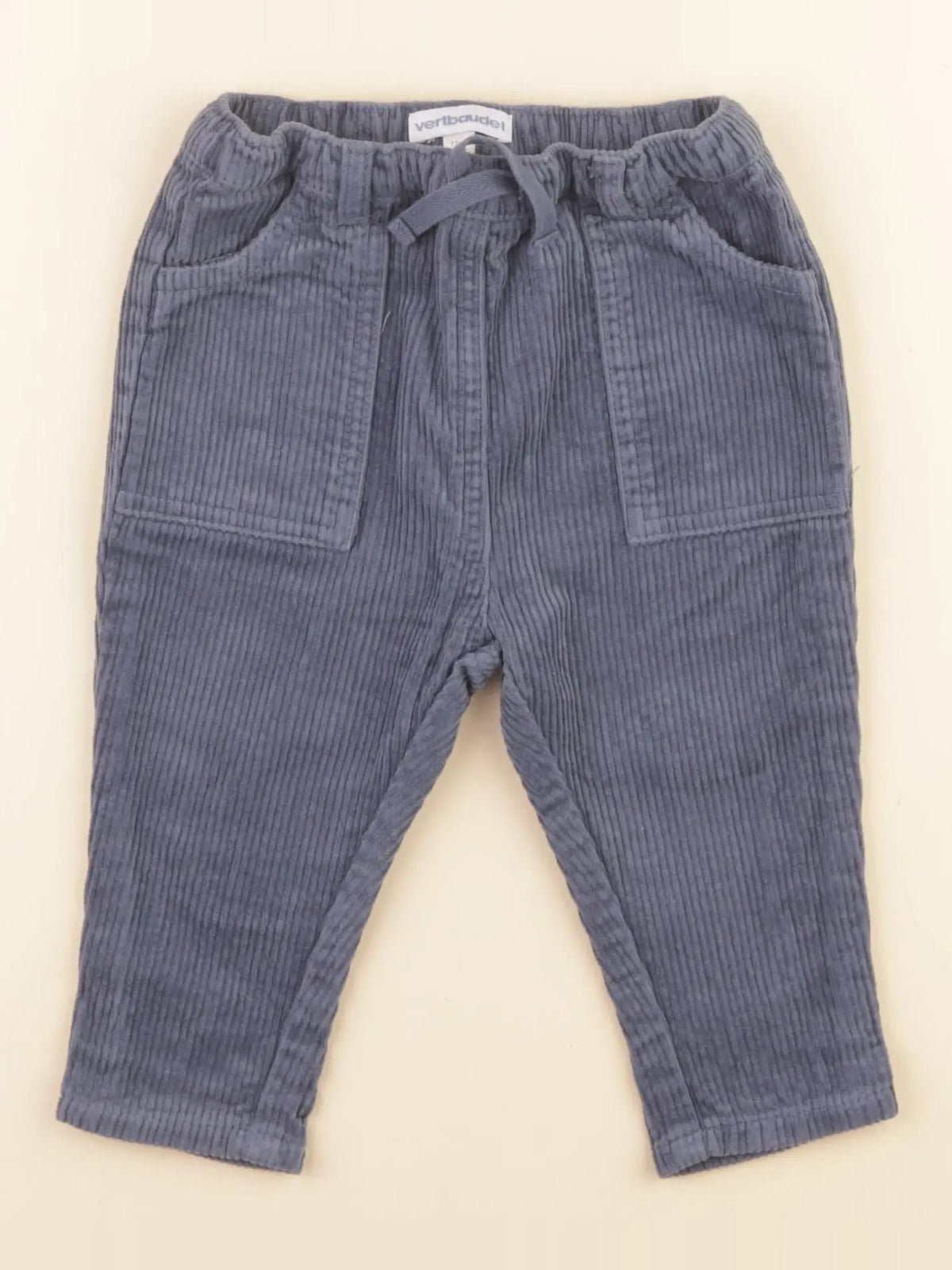 Vertbaudet - pantalon bleu - 9 mois