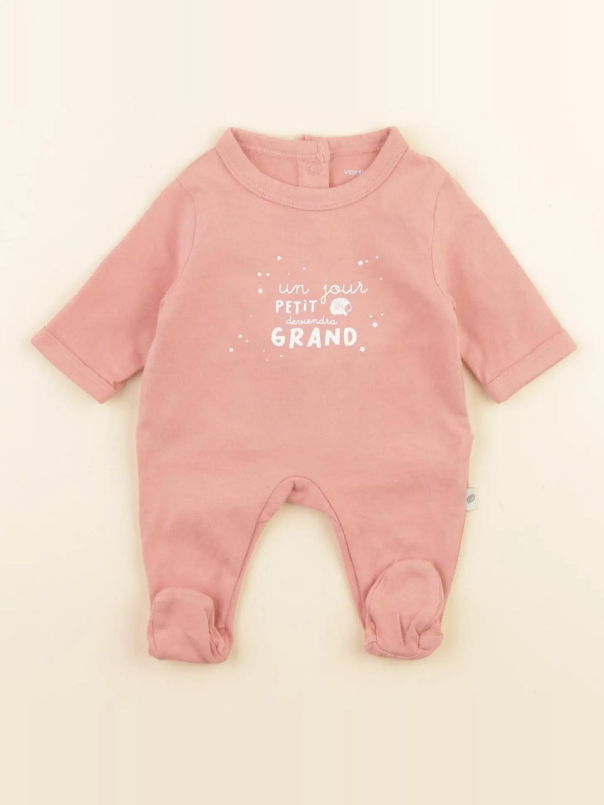 Vertbaudet - pyjama coton rose - 0 mois