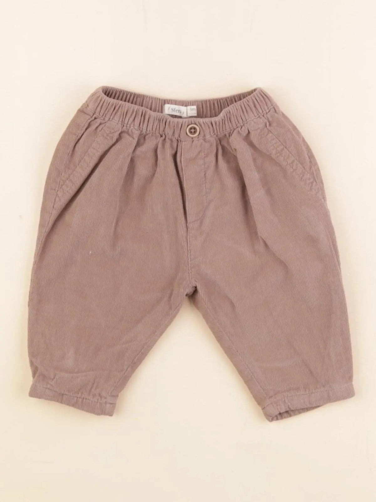Sfera - pantalon doublé marron - 1/3 mois