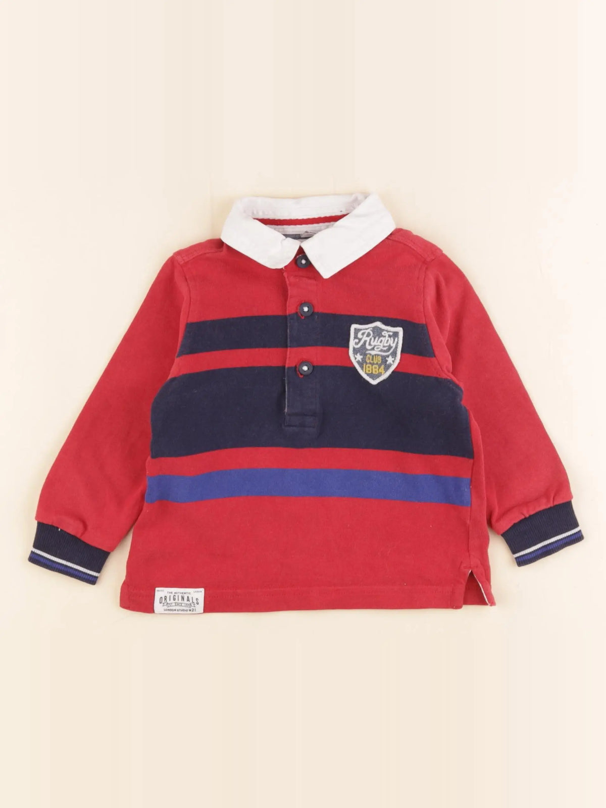 Marks & Spencer  - polo rouge - 9/12 mois