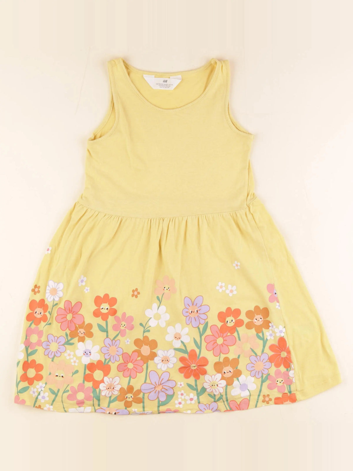 H&M - robe jaune - 6/8 ans