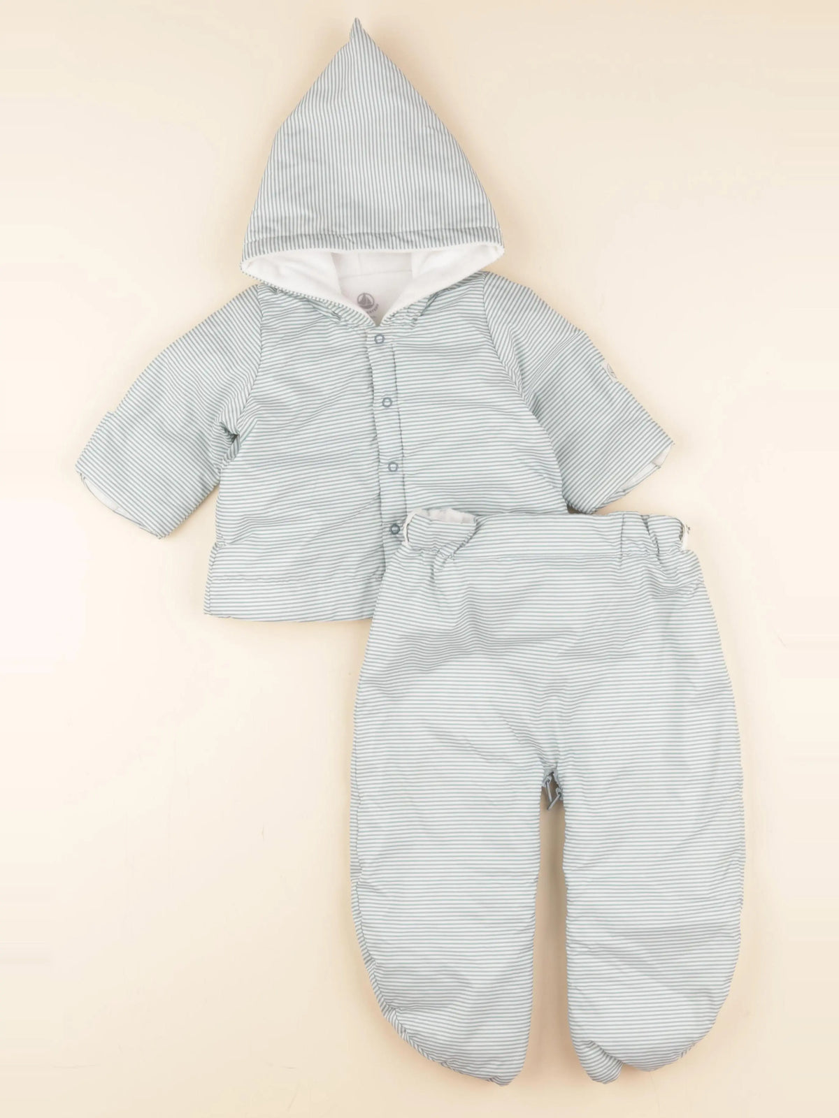 Petit Bateau - combi-pilote 2 en 1 vert - 6 mois