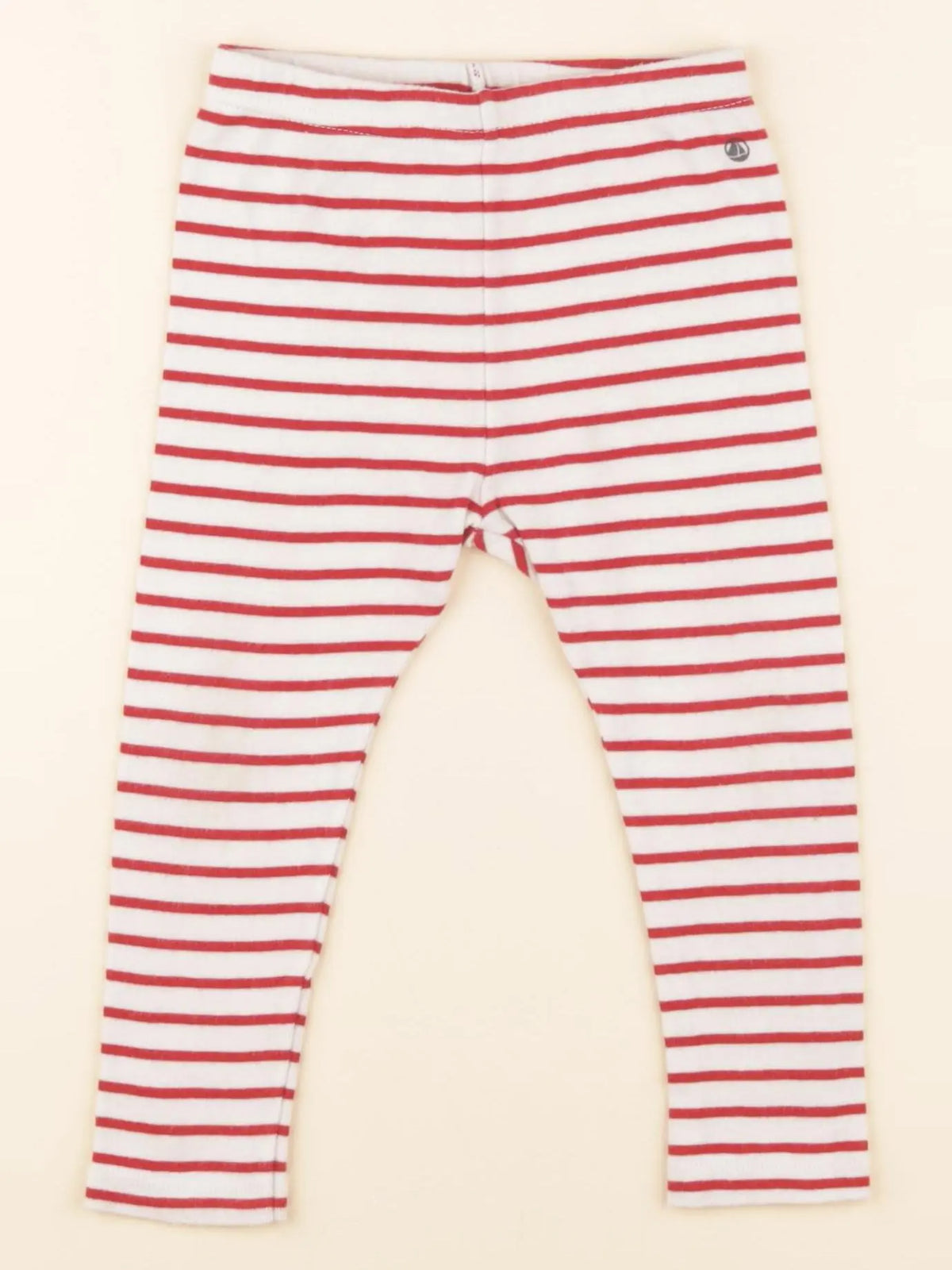 Petit Bateau - legging blanc, rouge - 18 mois
