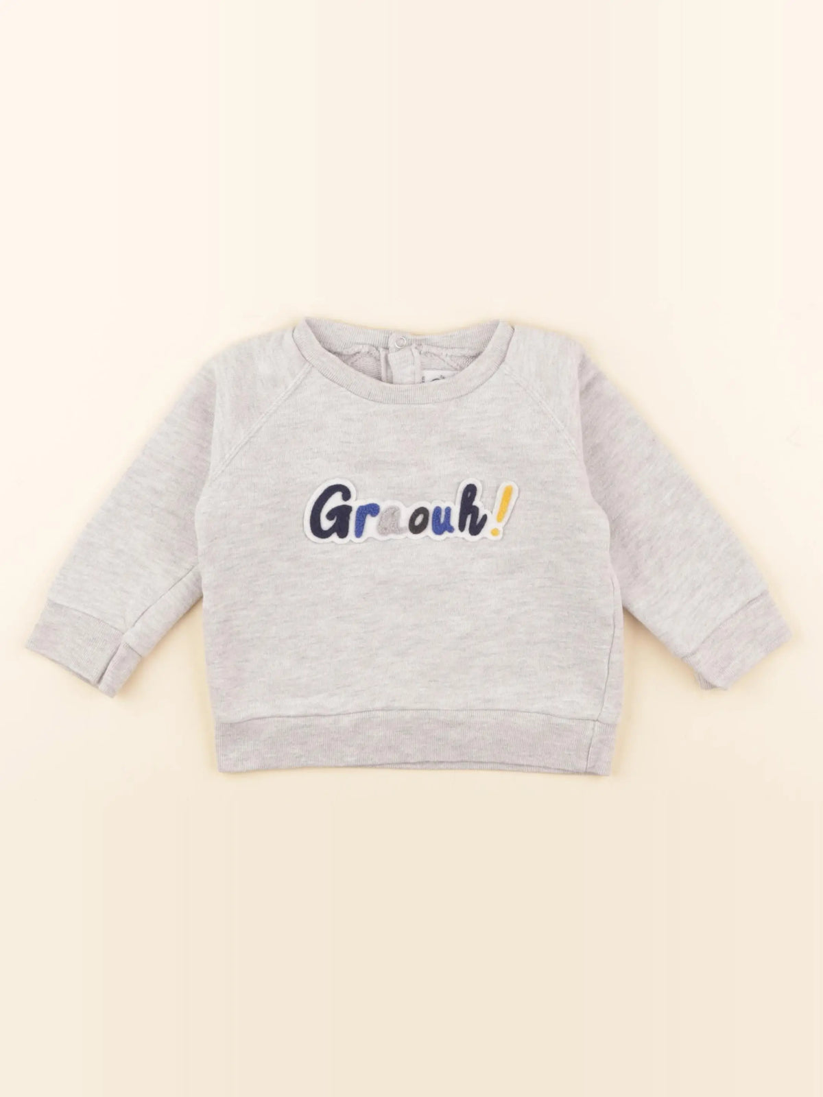 Petit Bateau - sweat gris - 12 mois