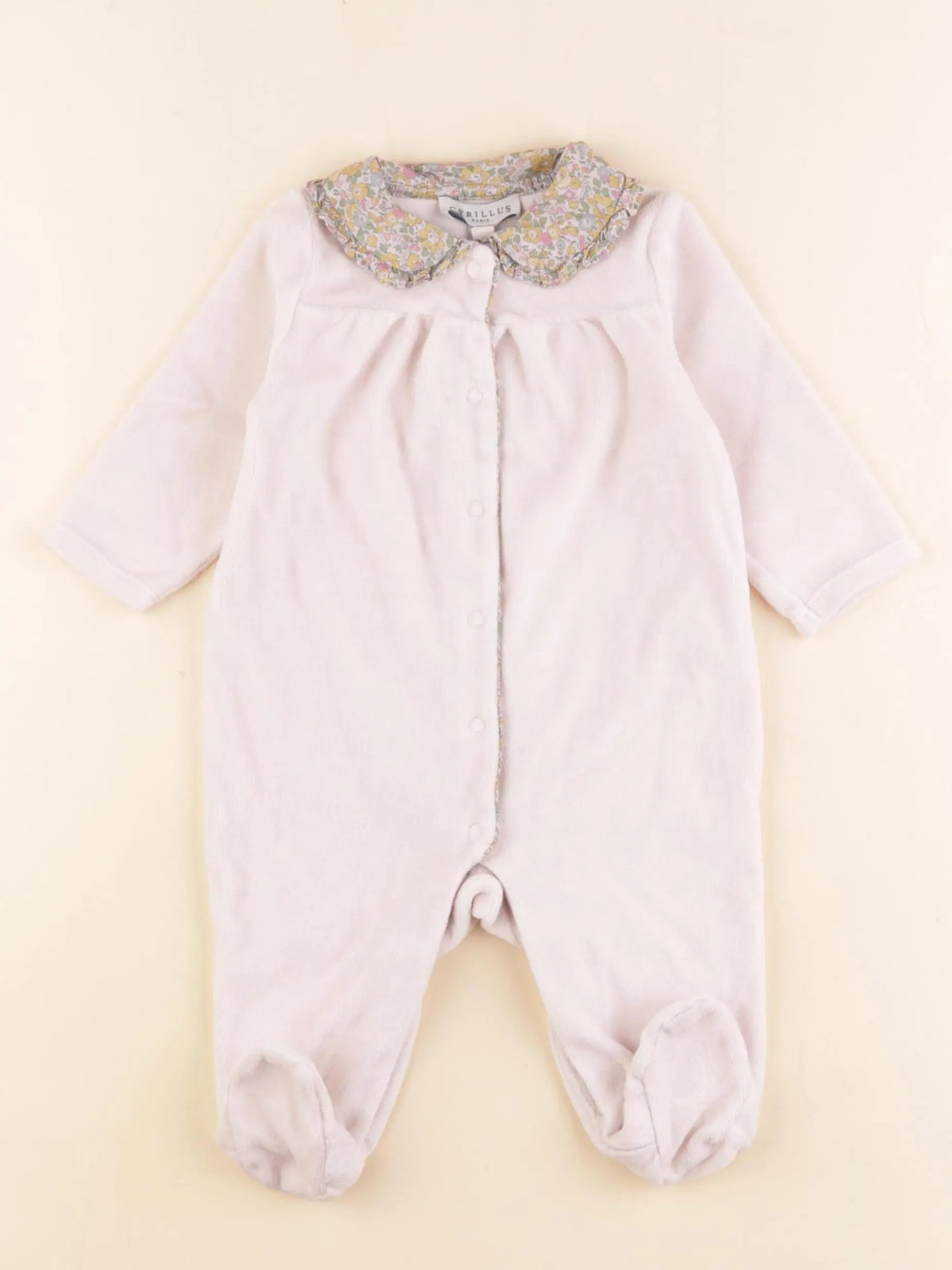 Cyrillus - pyjama velours rose - 6 mois