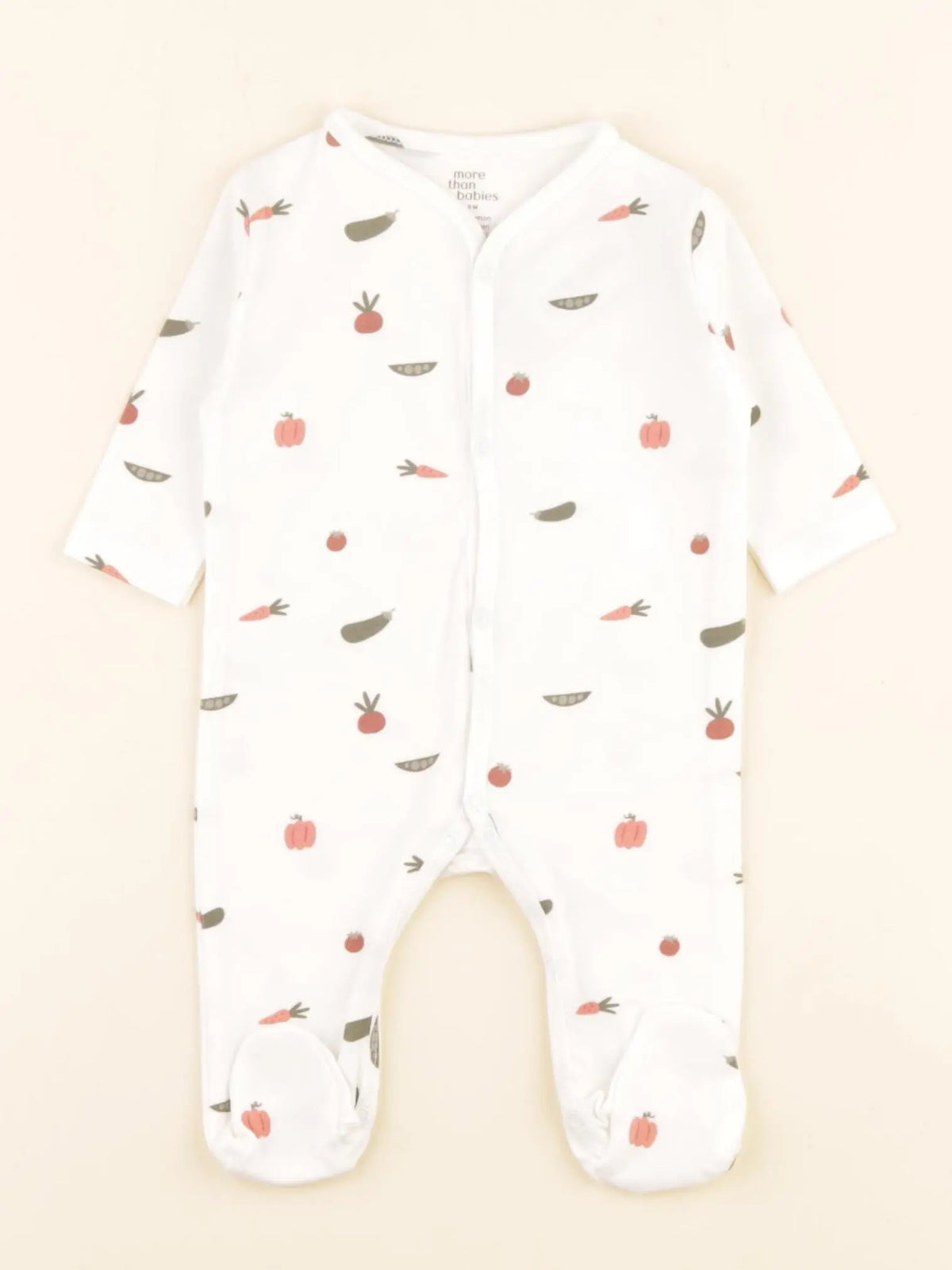 Pyjama coton courgette blanc