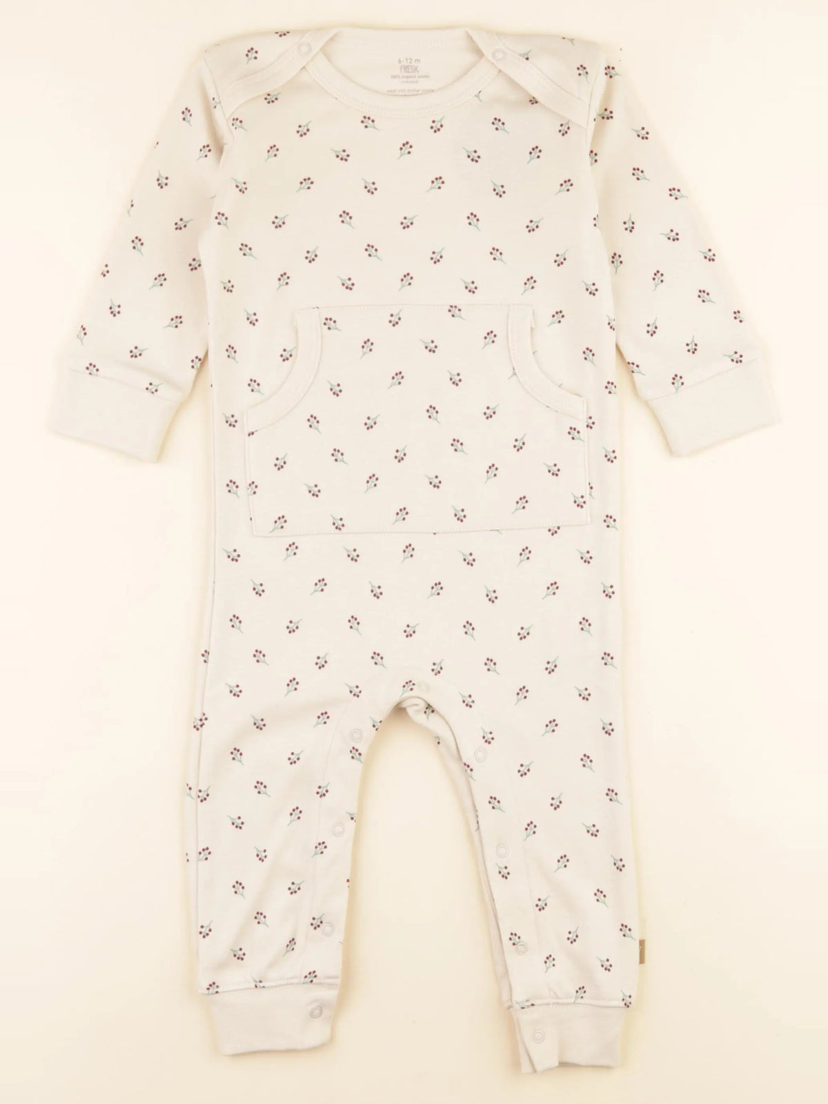 Pyjama coton avec poches baie beige