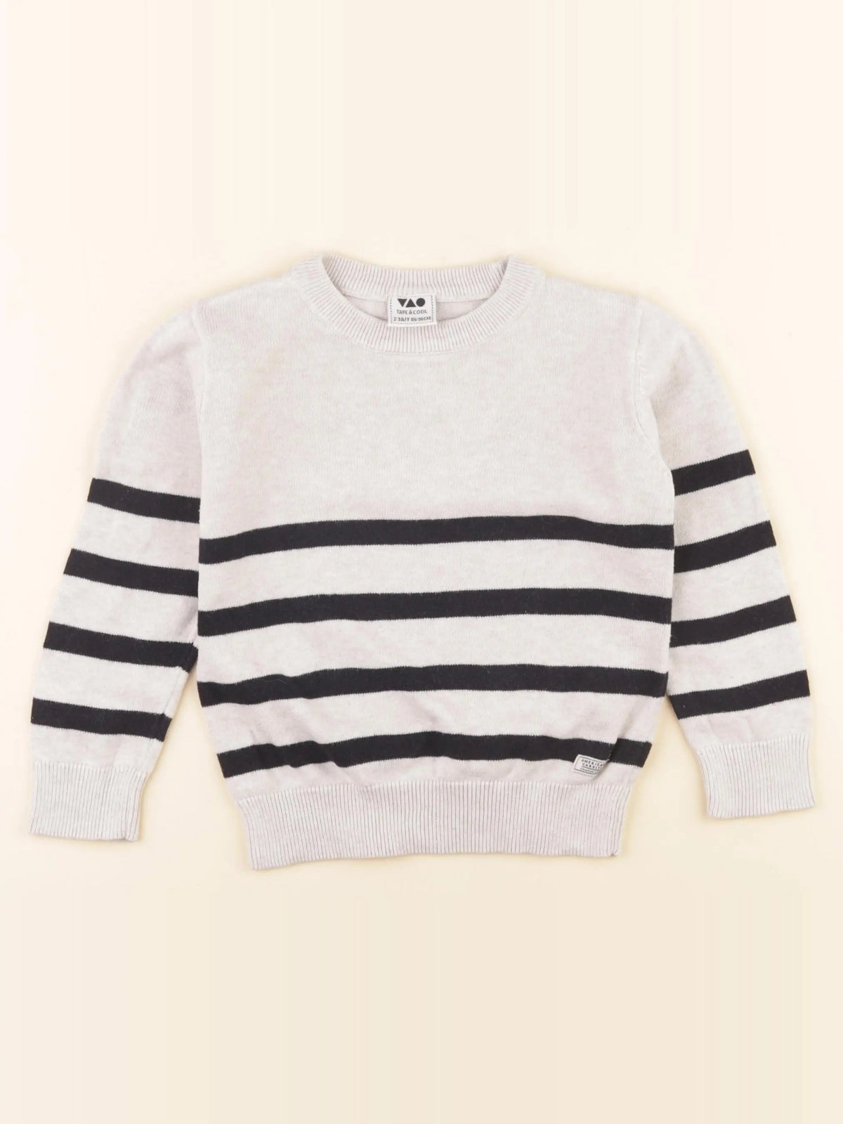 Tape à l'oeil - pull beige, bleu - 2/3 ans