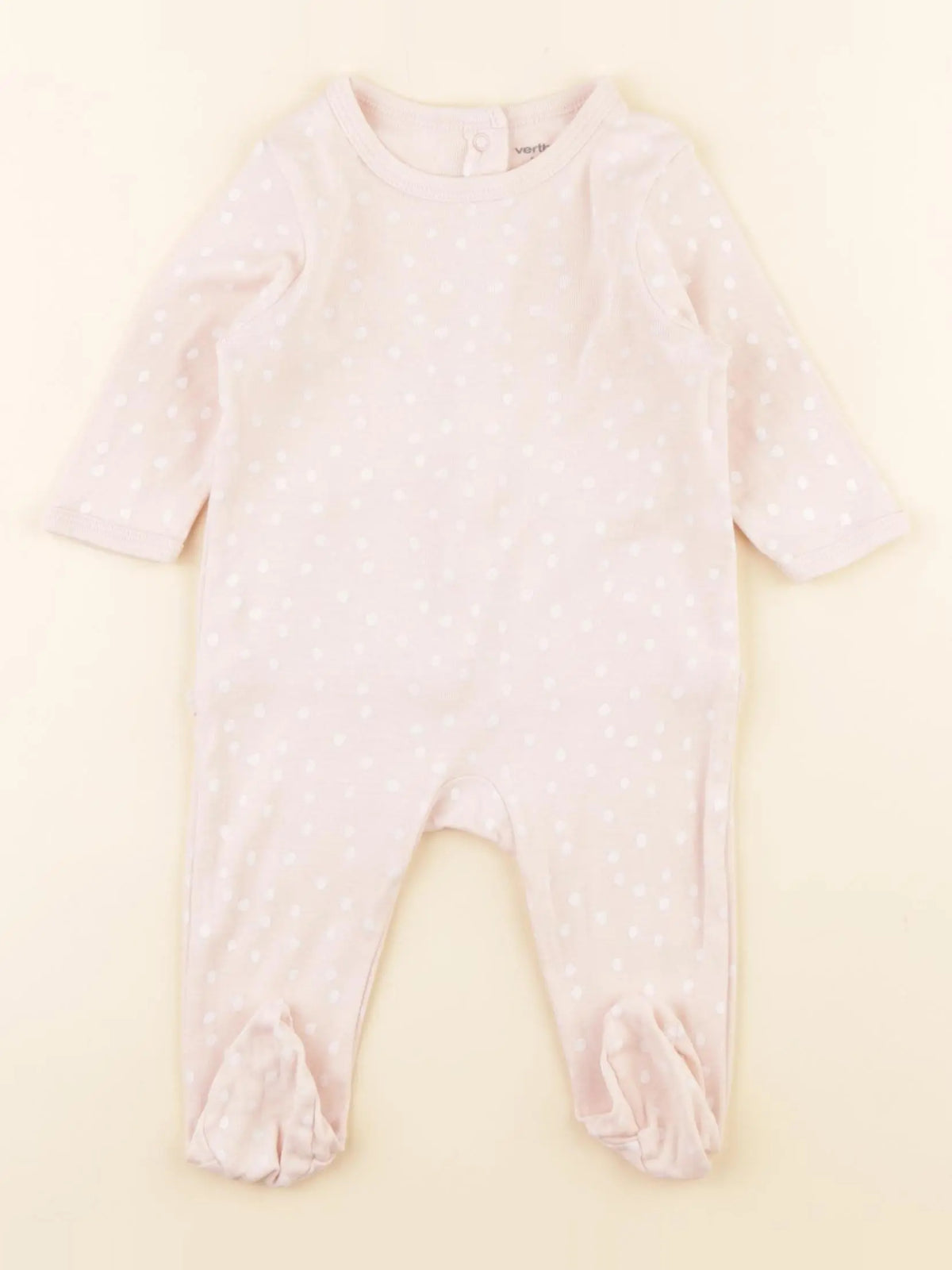 Vertbaudet - pyjama coton rose - 3 mois