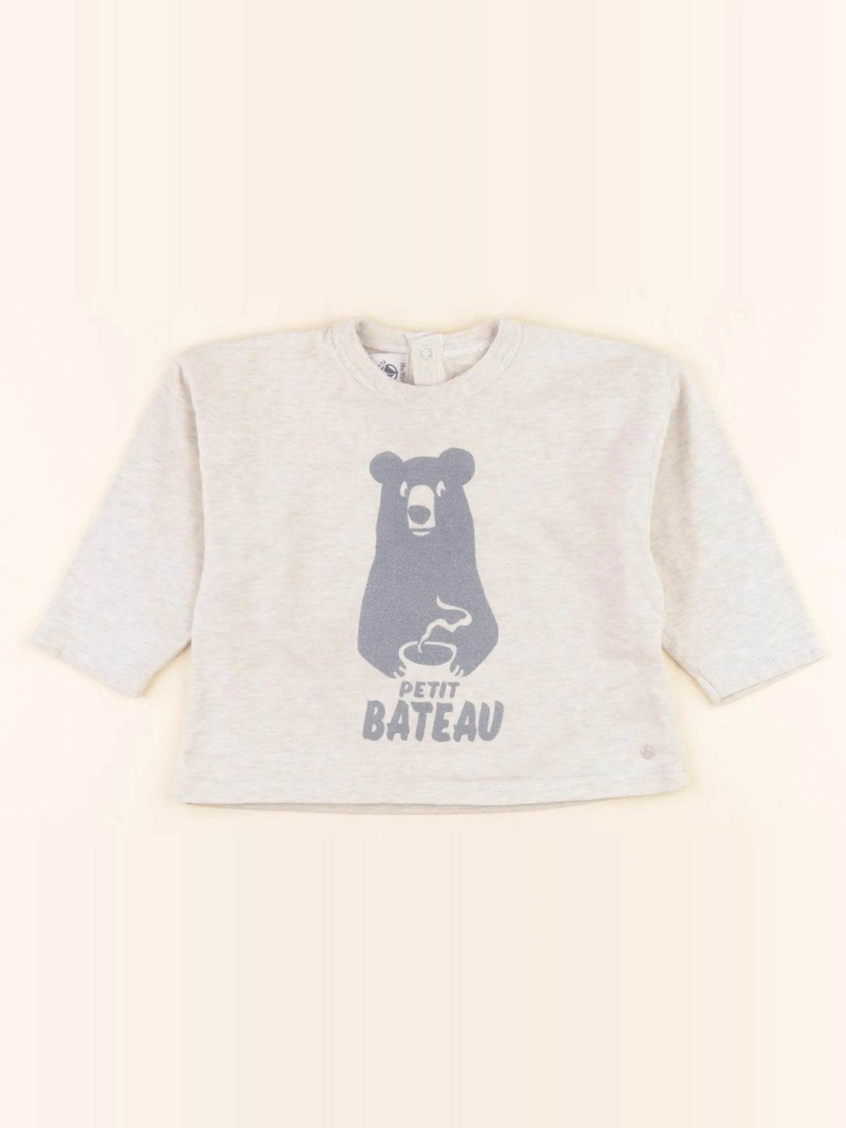 Petit Bateau - tee-shirt beige - 18 mois