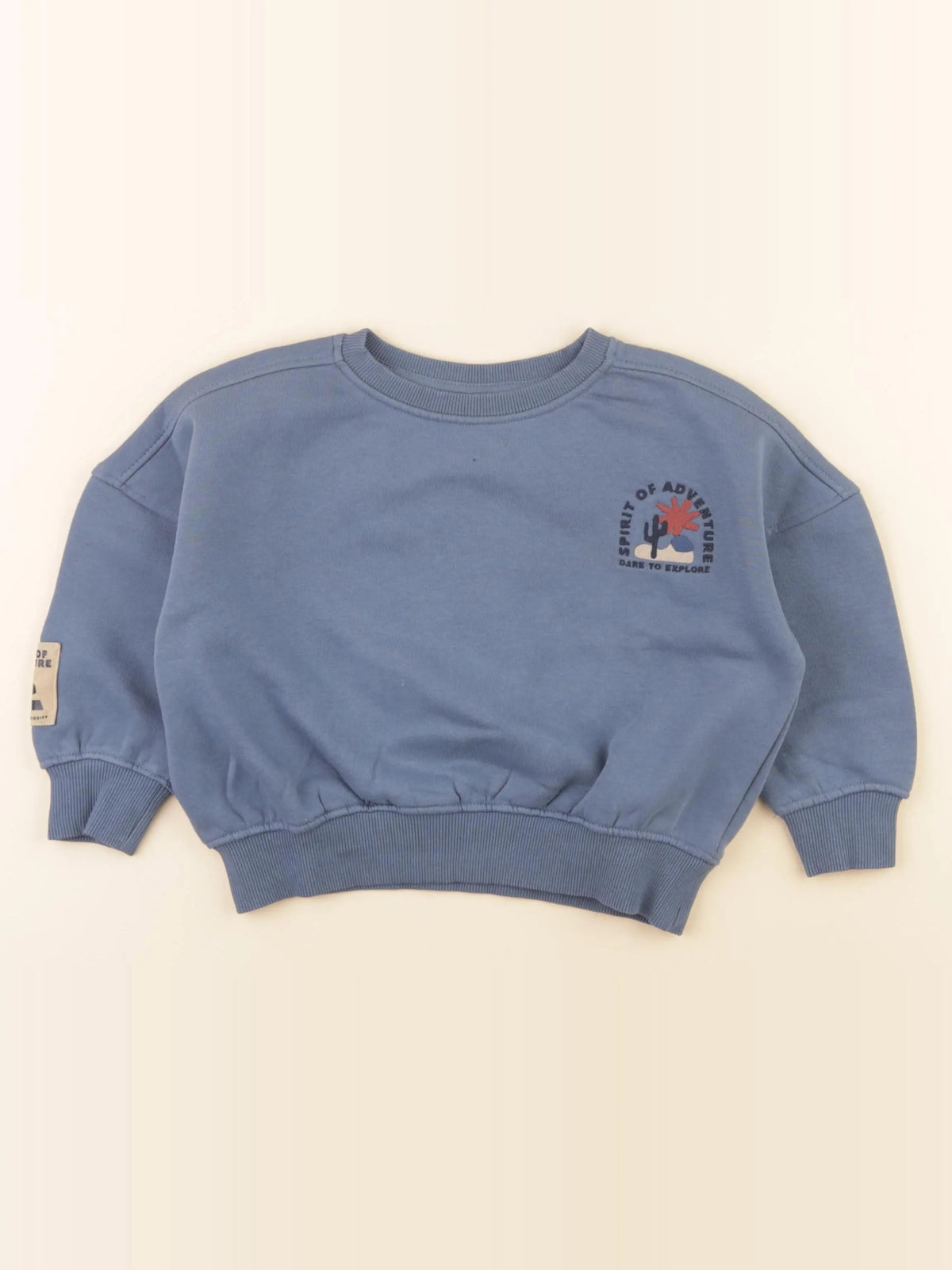 Tape à l'oeil - sweat bleu - 2/3 ans