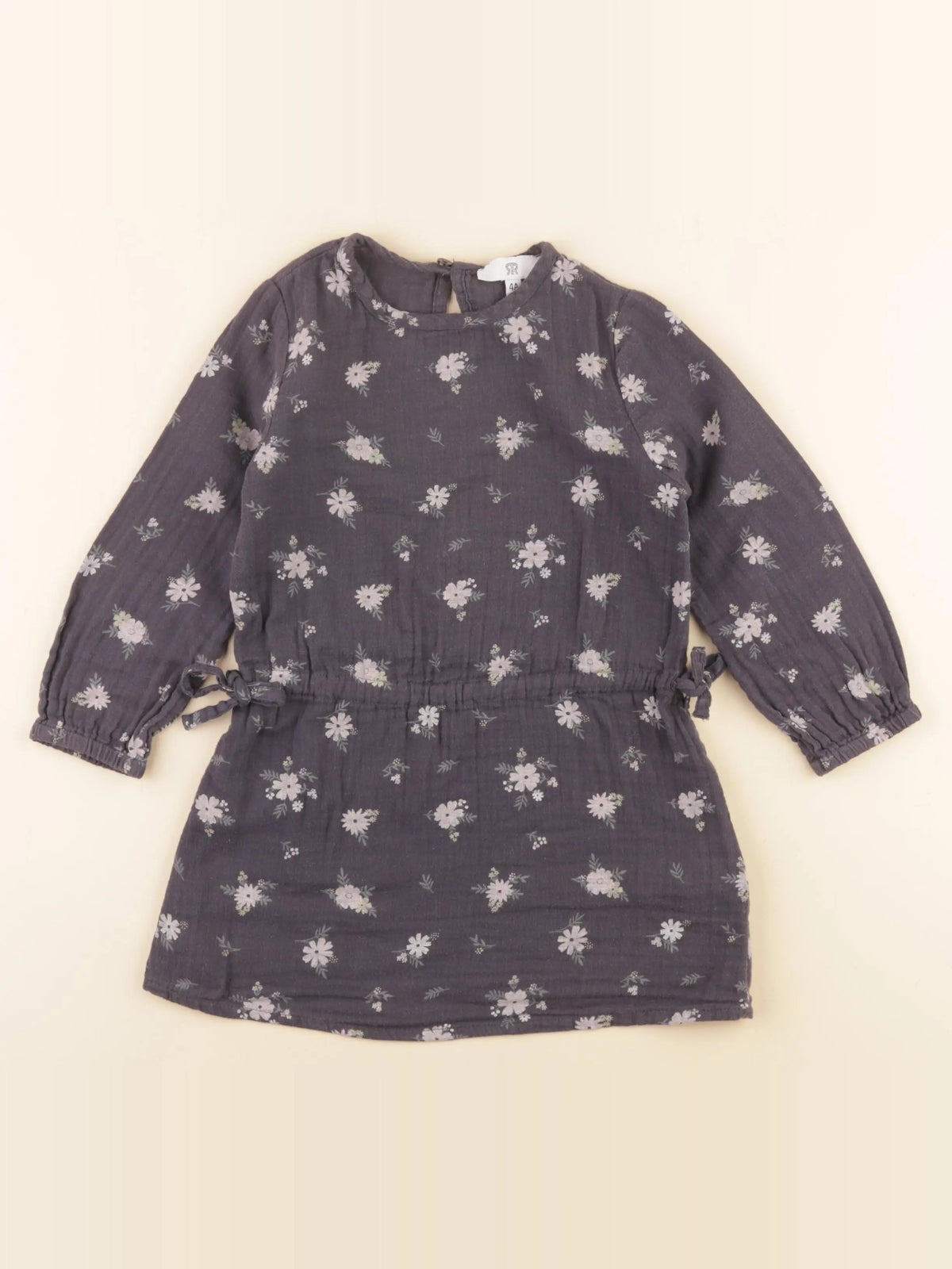 La Redoute - robe bleu, blanc - 4 ans