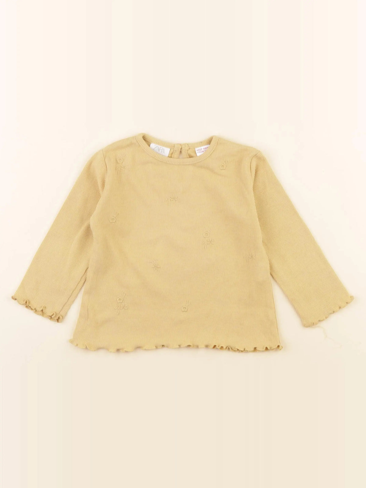 Zara - tee-shirt jaune - 9/12 mois