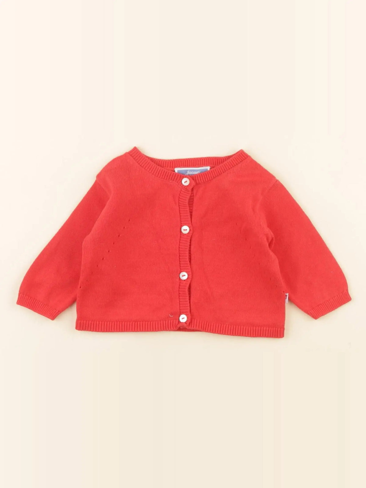 Jacadi - gilet rouge - 1 mois