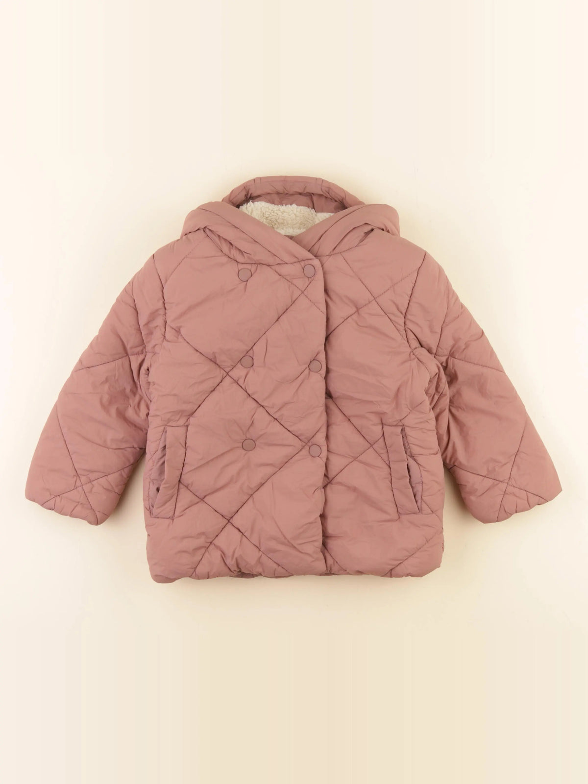 Vertbaudet - doudoune rose - 4 ans