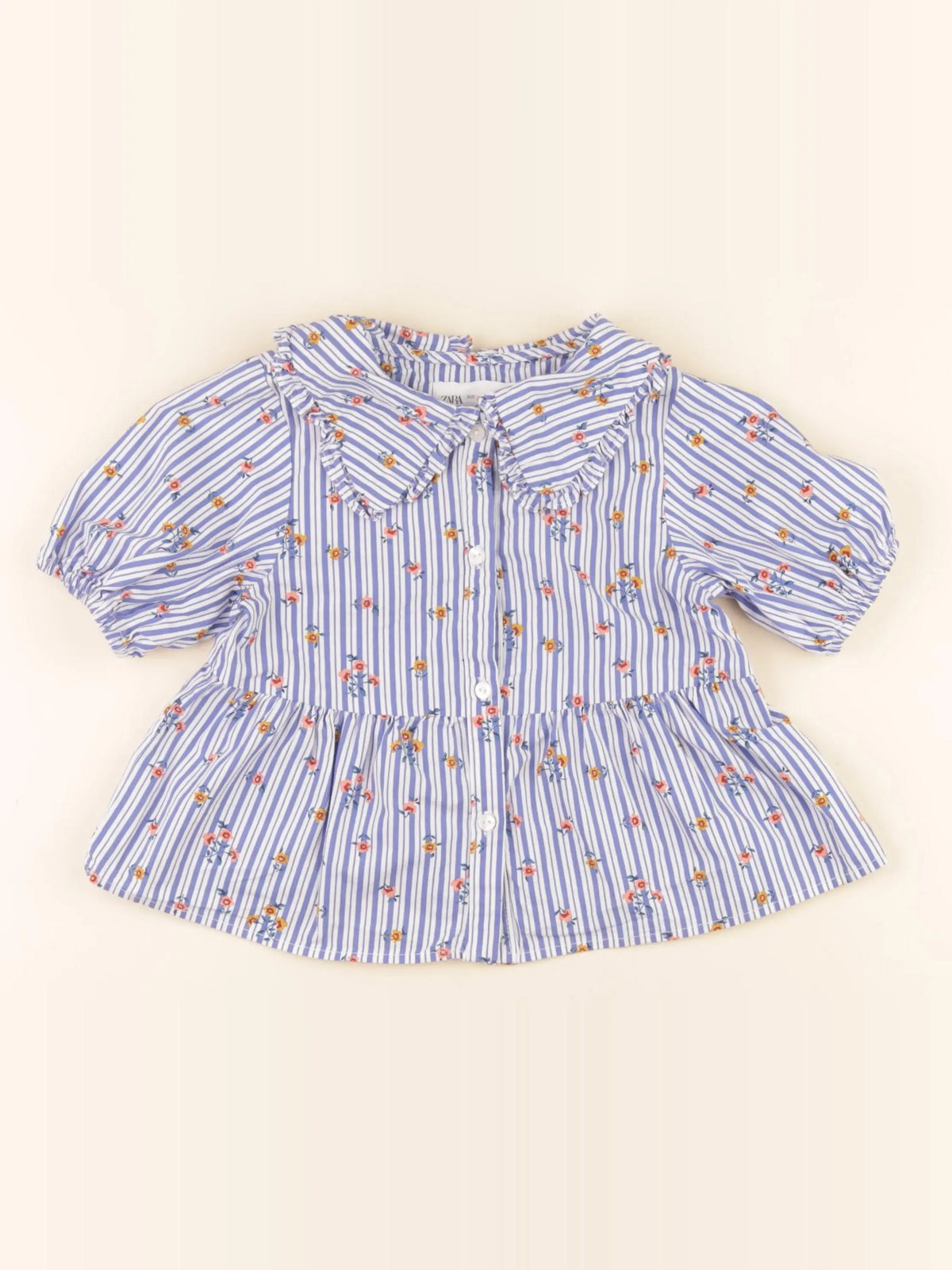 Zara - blouse bleu - 5/6 ans
