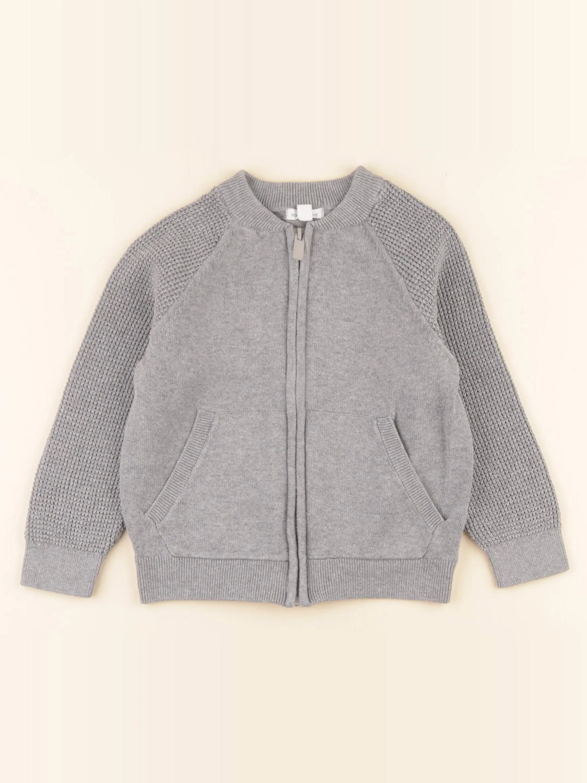 Vertbaudet - gilet gris - 5 ans