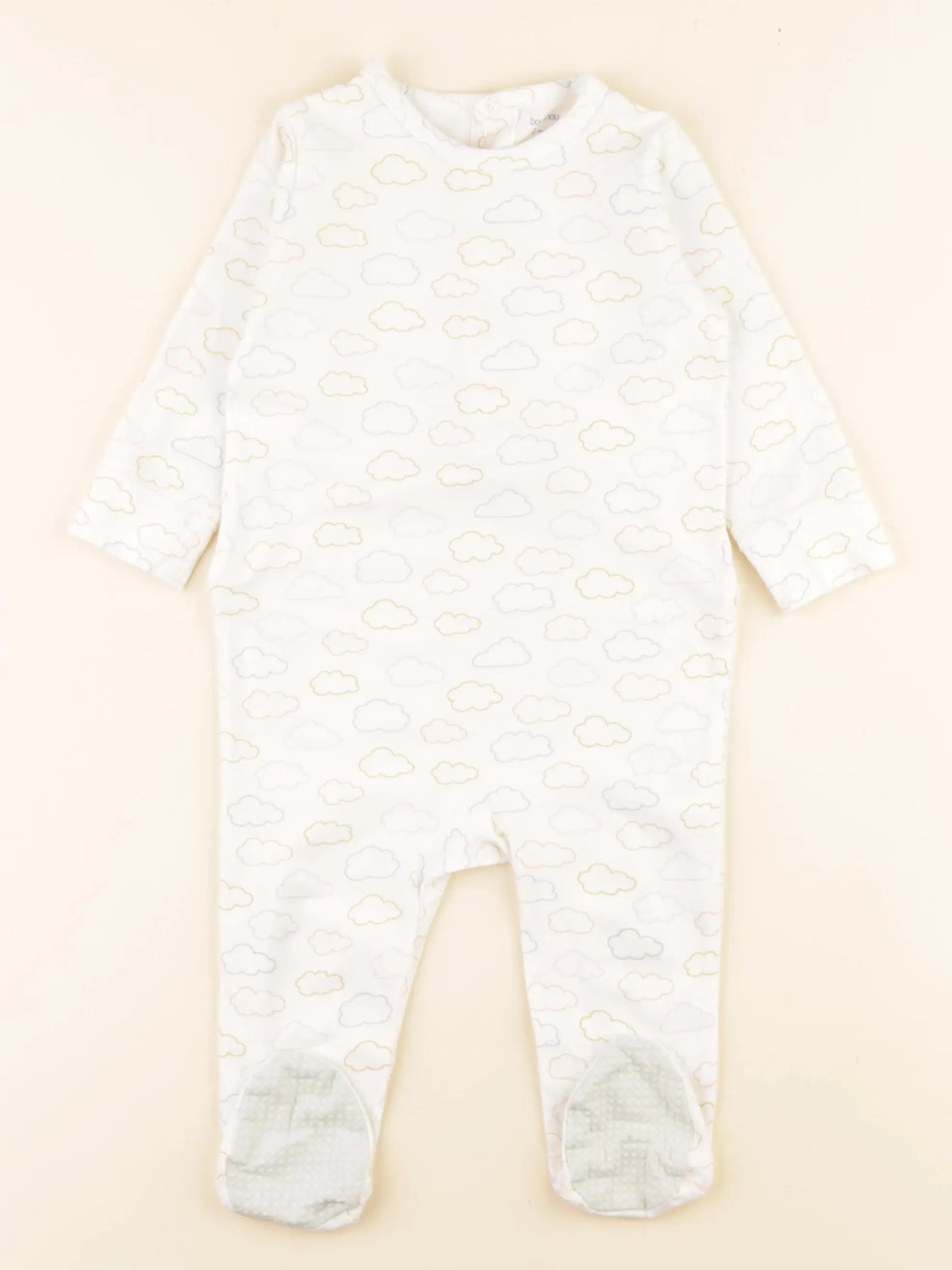 Boutchou - pyjama coton blanc, multicolore - 12 mois