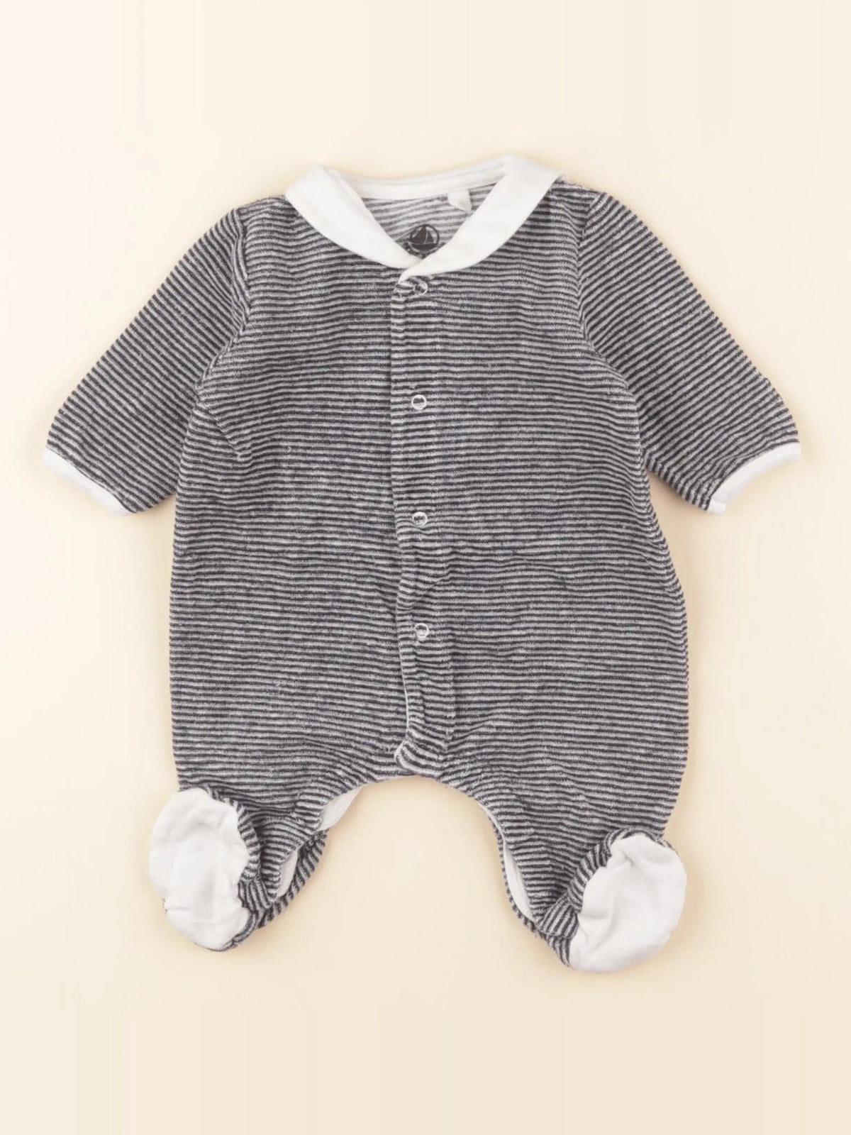 Petit Bateau - pyjama coton bleu - 1 mois