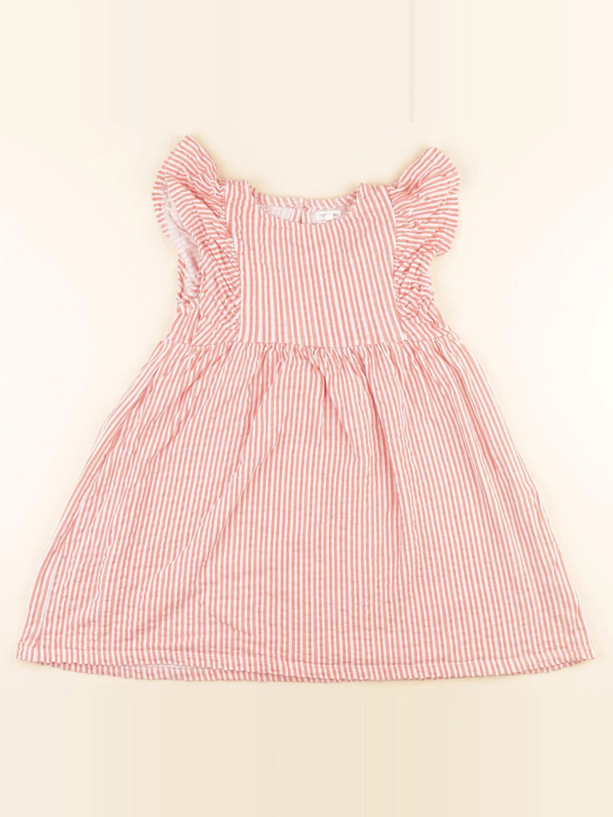Vertbaudet - robe blanc, orange - 8 ans