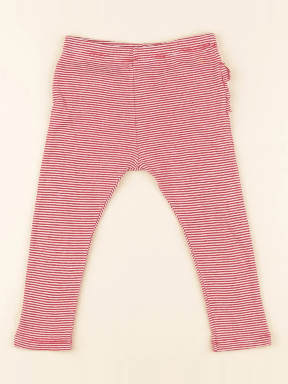 Petit Bateau - legging volants au dos rouge - 18 mois