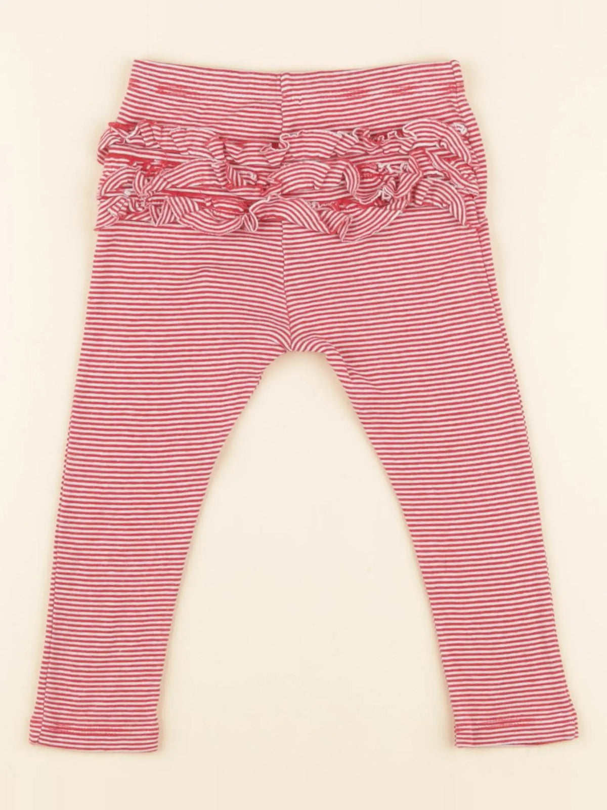 Petit Bateau - legging volants au dos rouge - 18 mois