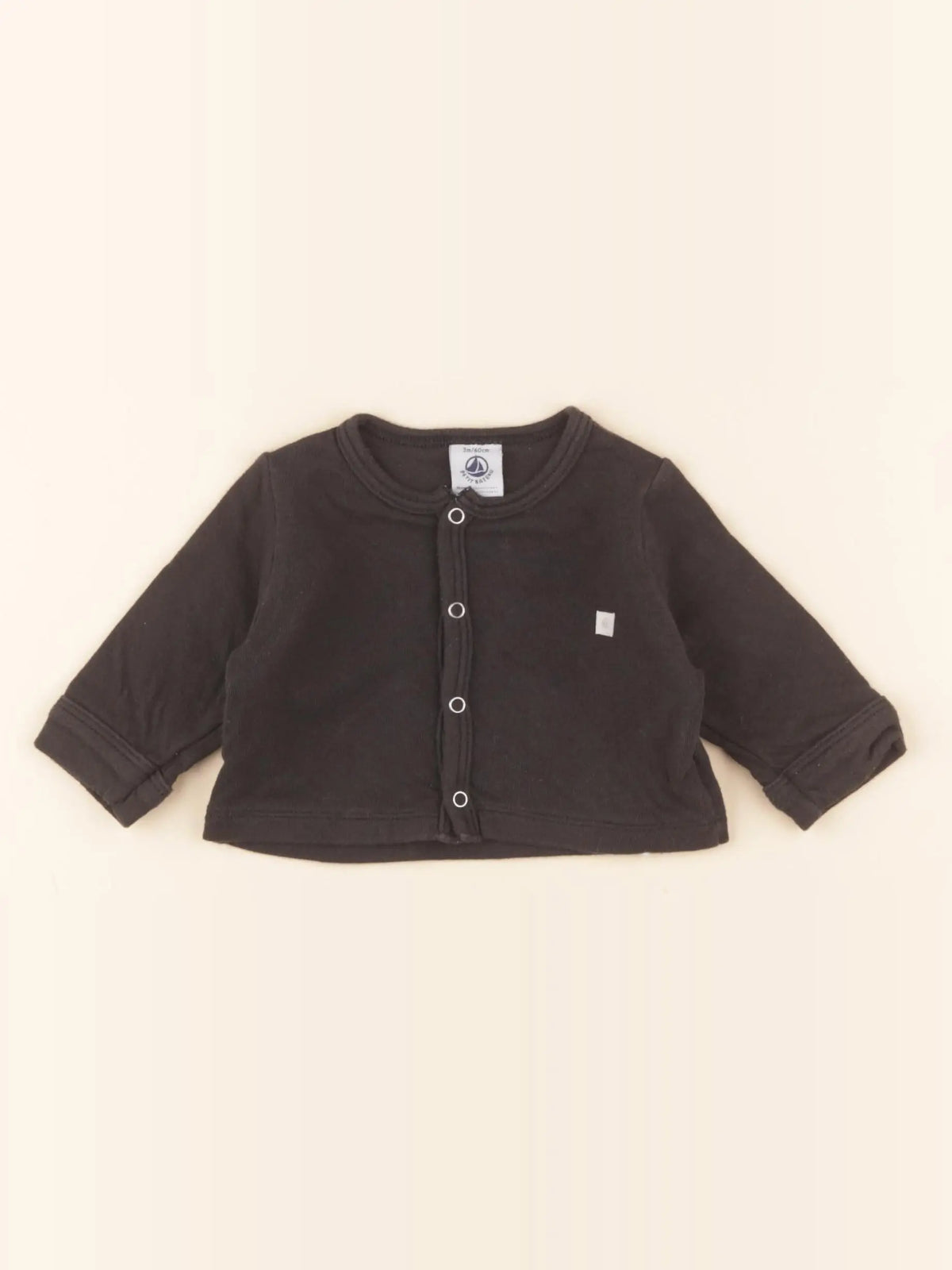 Petit Bateau - sweat gris - 3 mois