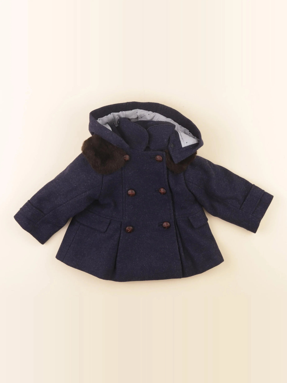 Jacadi - manteau bleu - 12 mois