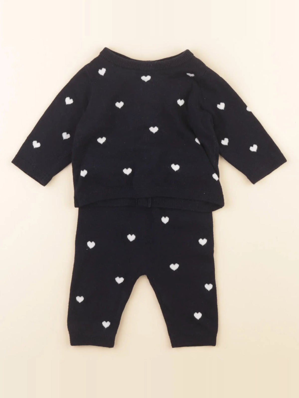 Jacadi - ensemble bleu, blanc - 3 mois
