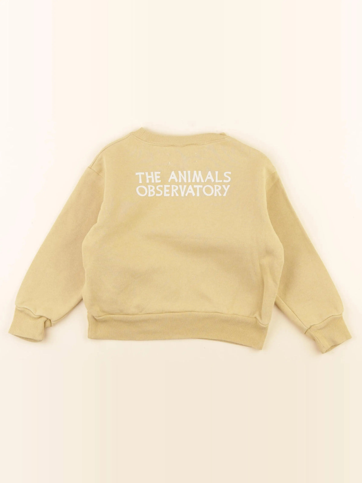 The animals observatory - sweat imprimé au dos jaune - 3 ans