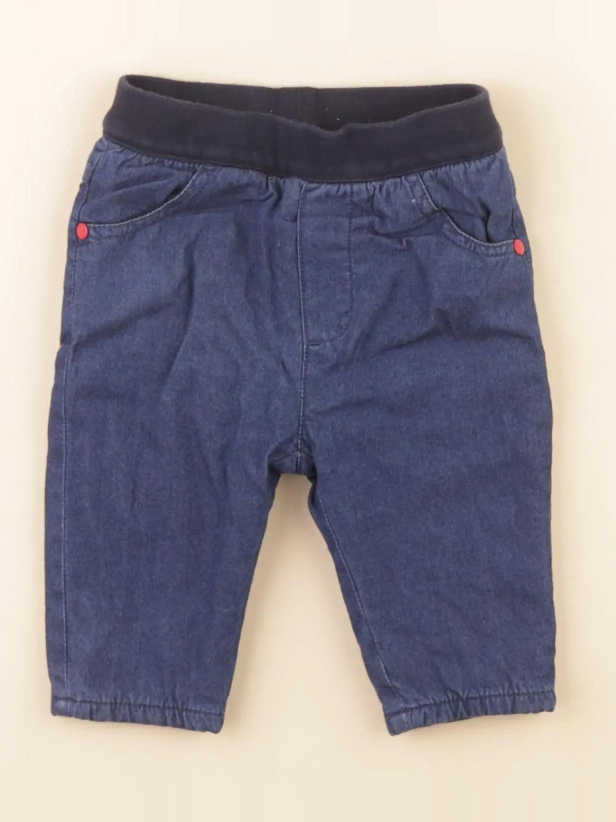 Jacadi - pantalon doublé bleu - 6 mois