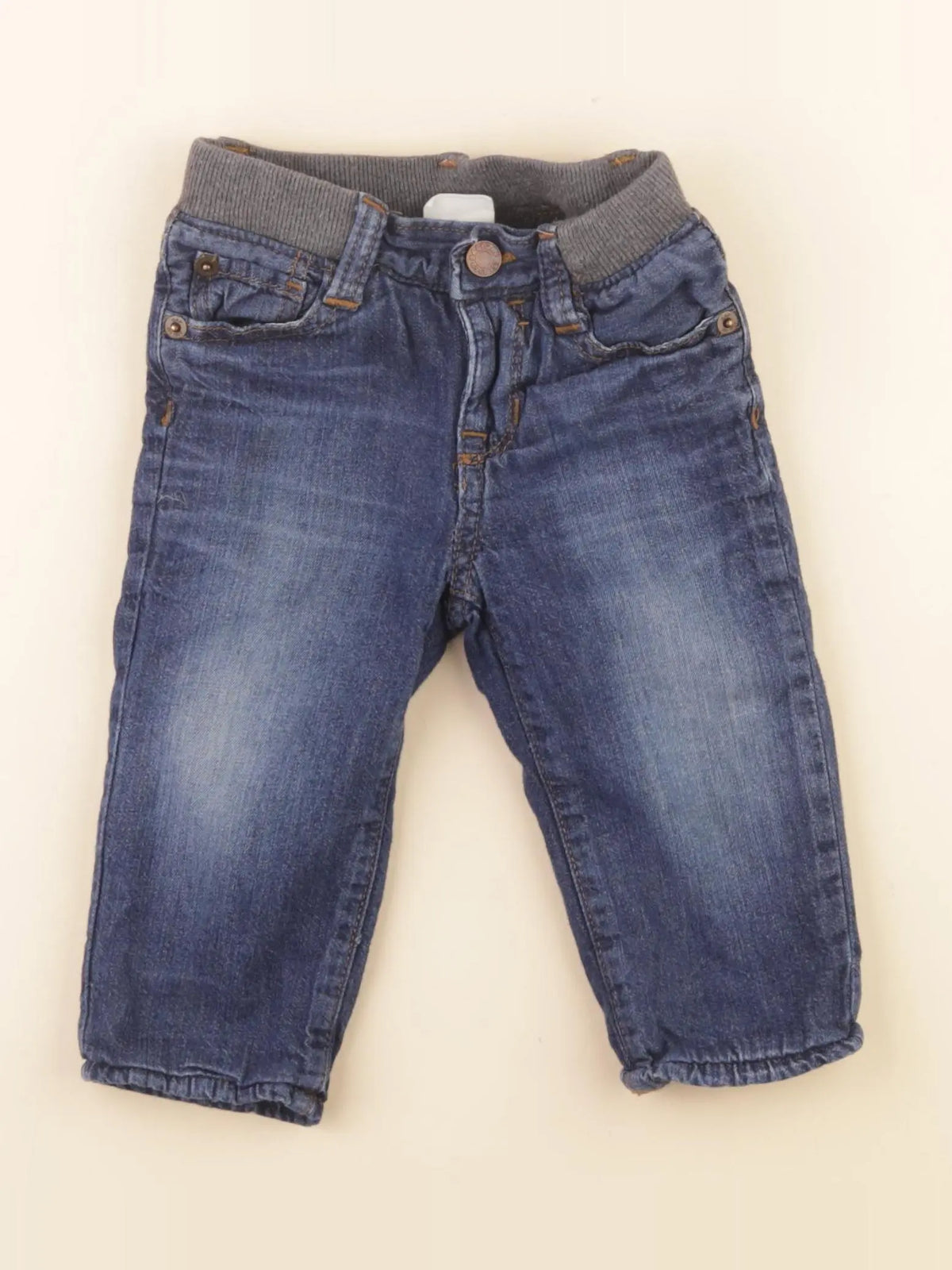 GAP - pantalon doublé bleu - 6/12 mois