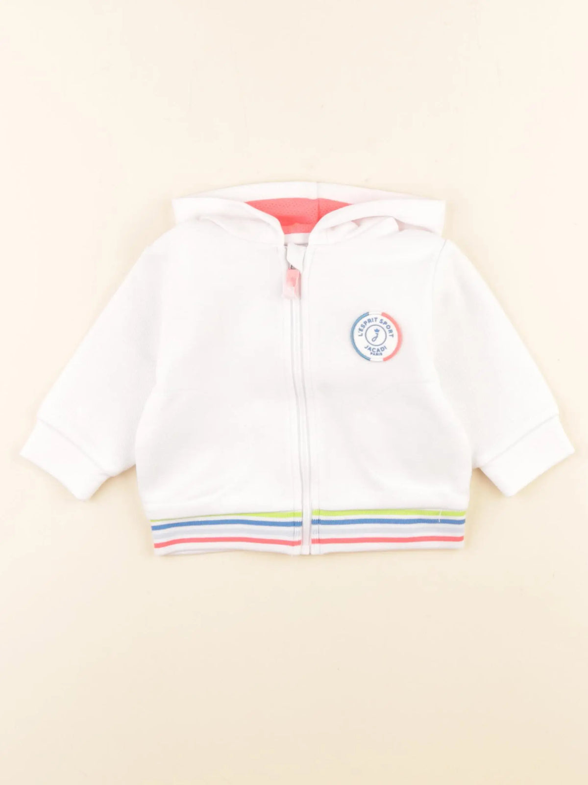 Jacadi - sweat blanc - 6 mois