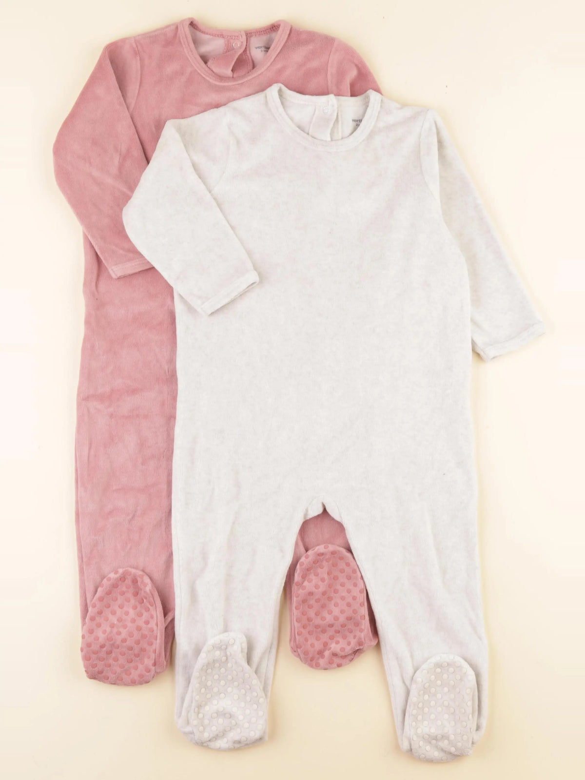 Vertbaudet - lot de 2 pyjamas velours rose - 2 ans