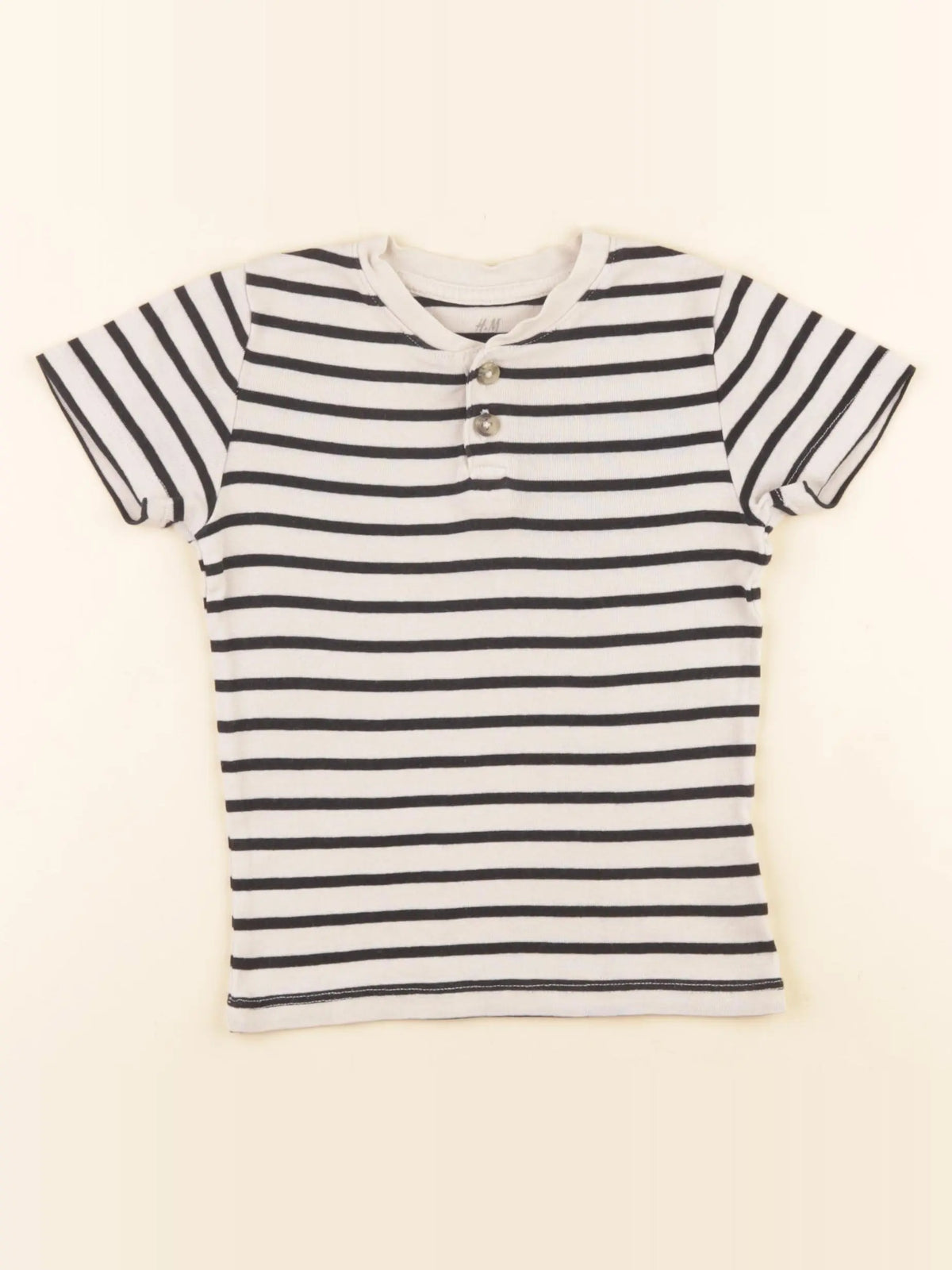 H&M - tee-shirt beige, noir - 2/4 ans