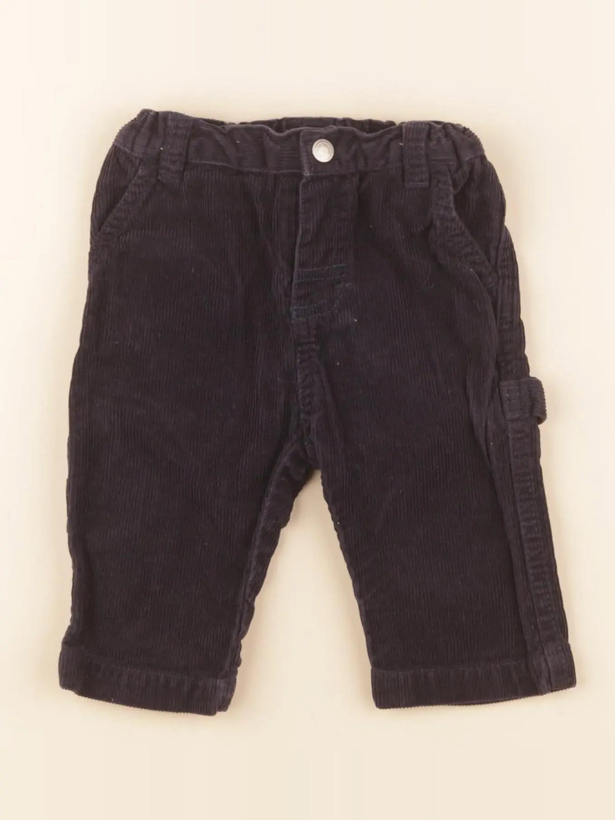 Petit Bateau - pantalon bleu - 3 mois