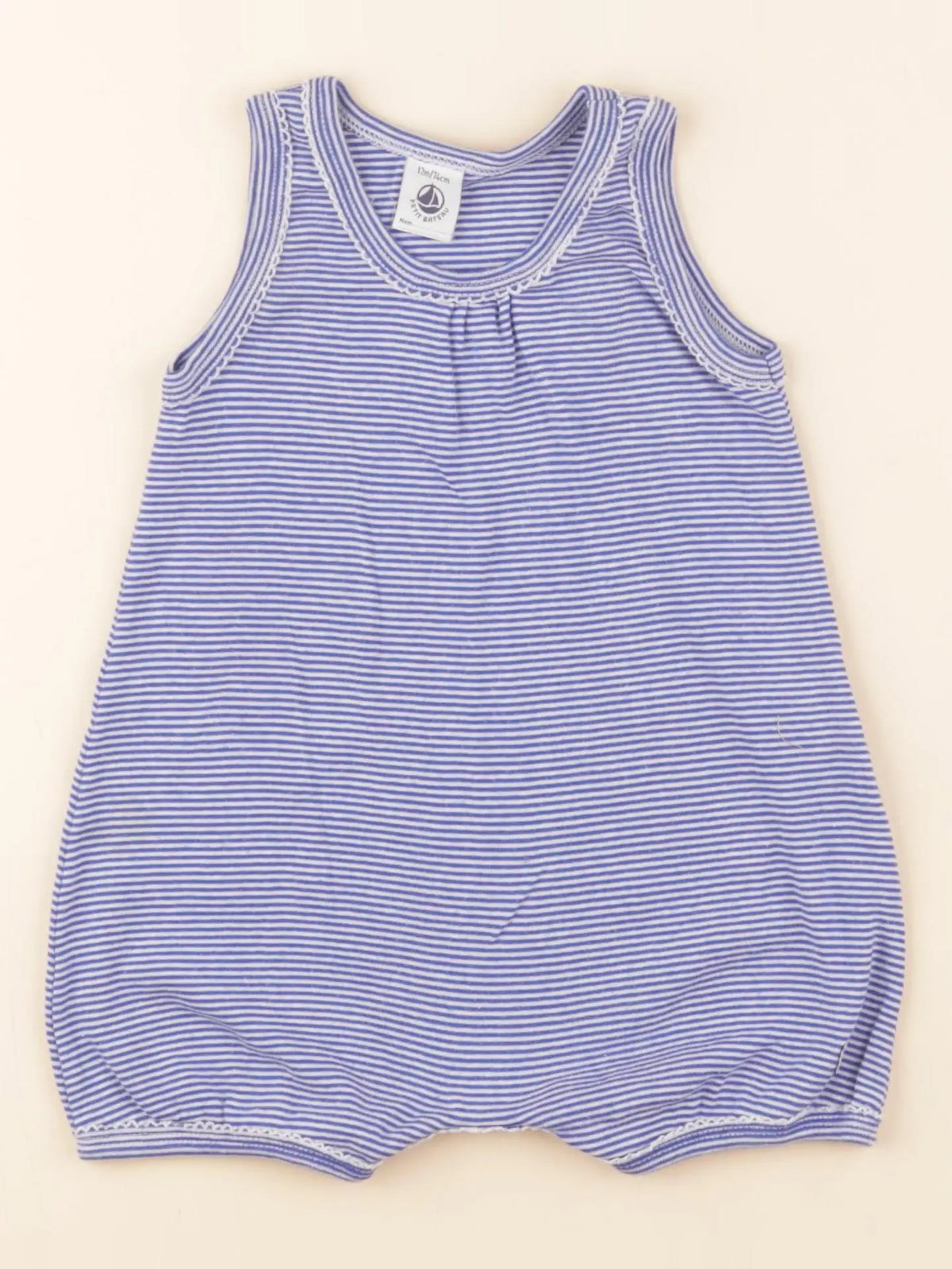Petit Bateau - pyjama coton bleu - 12 mois