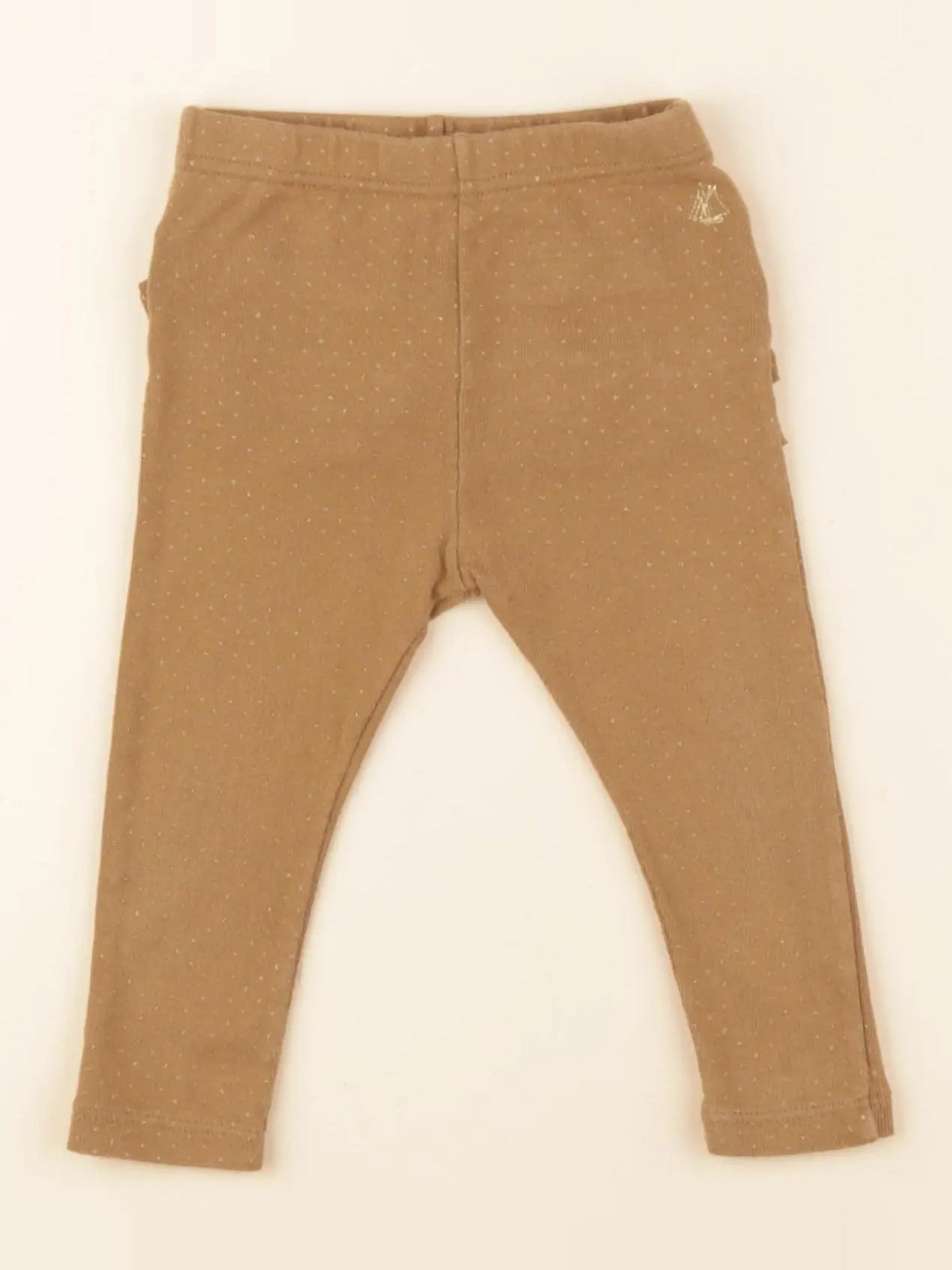 Petit Bateau - legging marron, or - 12 mois
