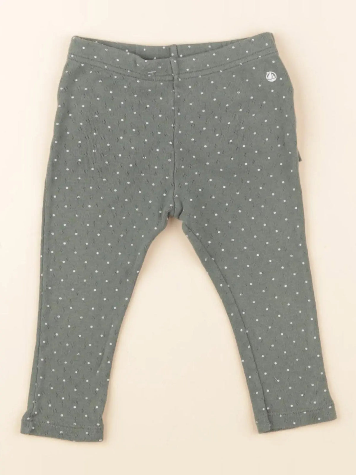 Petit Bateau - legging vert - 12 mois