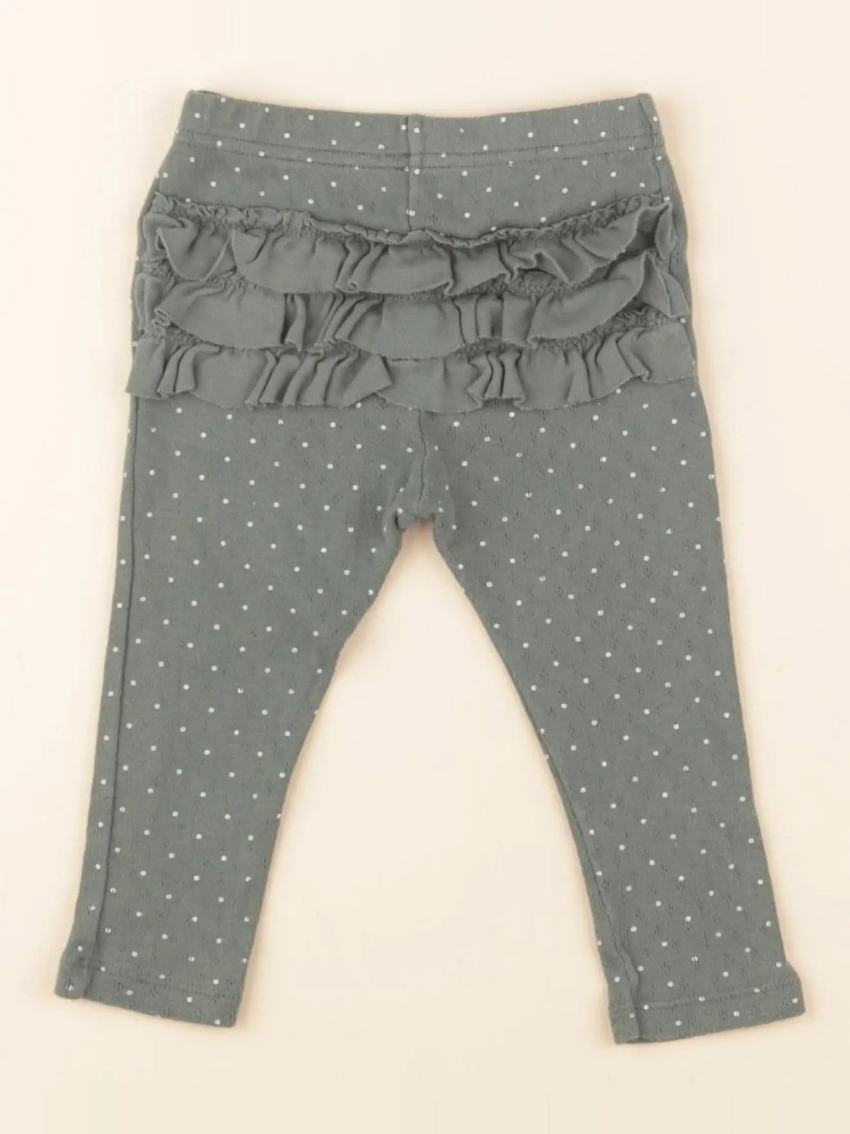 Petit Bateau - legging vert - 12 mois