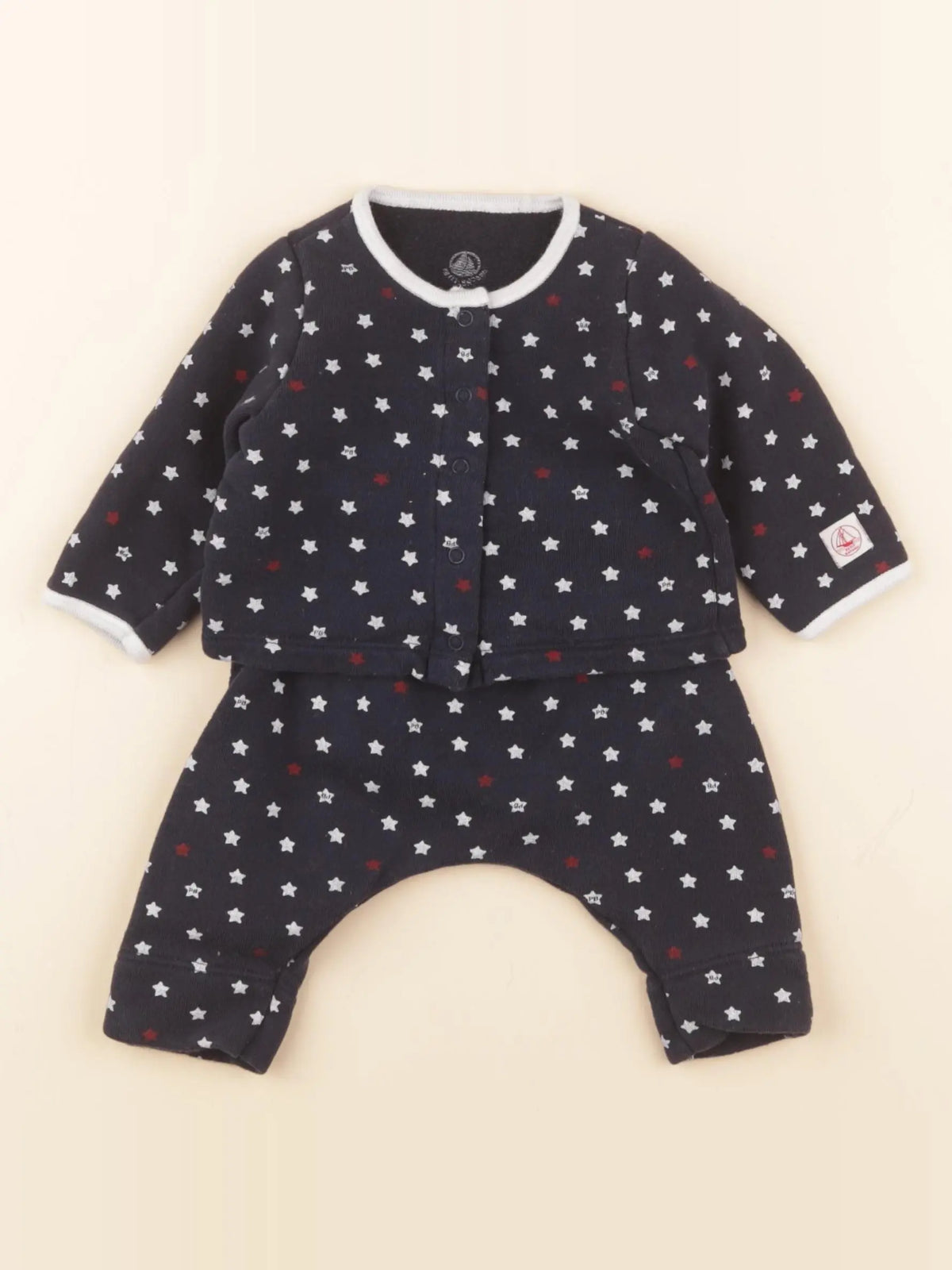 Petit Bateau - ensemble bleu - 3 mois