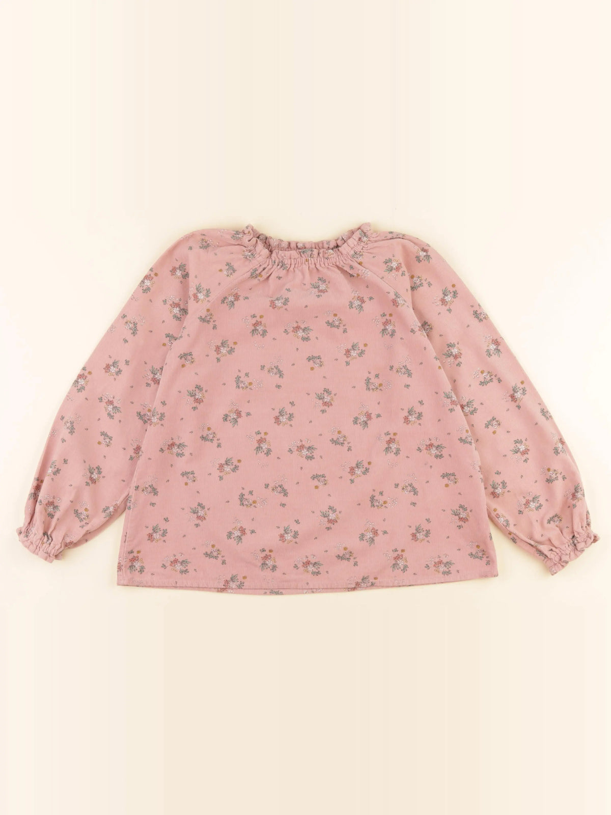 Vertbaudet - blouse velours rose - 8 ans