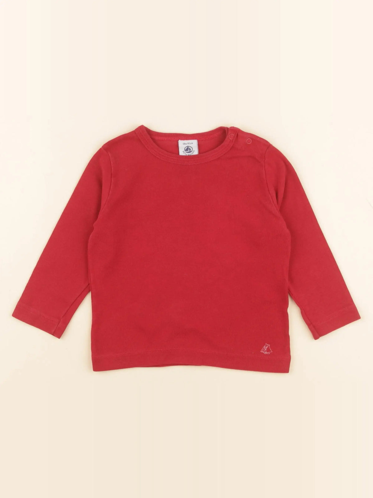 Petit Bateau - tee-shirt rouge - 18 mois