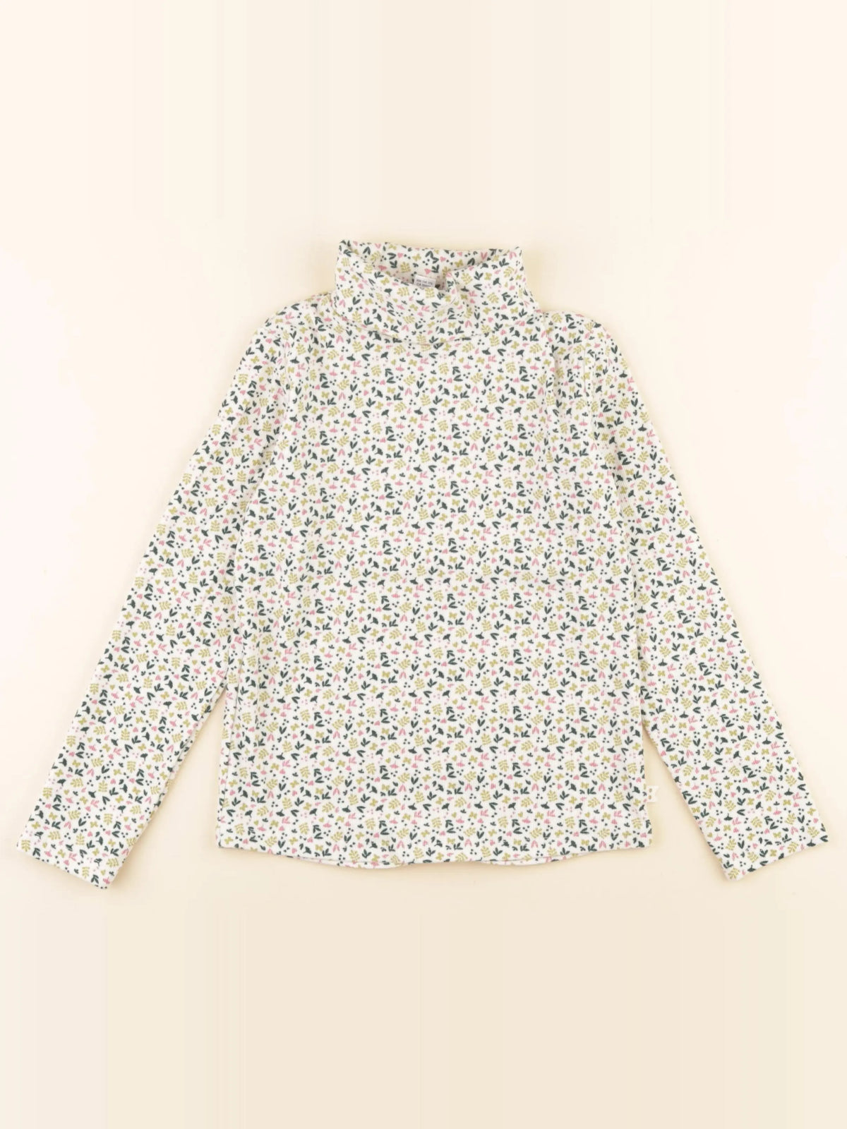 Okaidi - sous-pull rose, vert - 6 ans