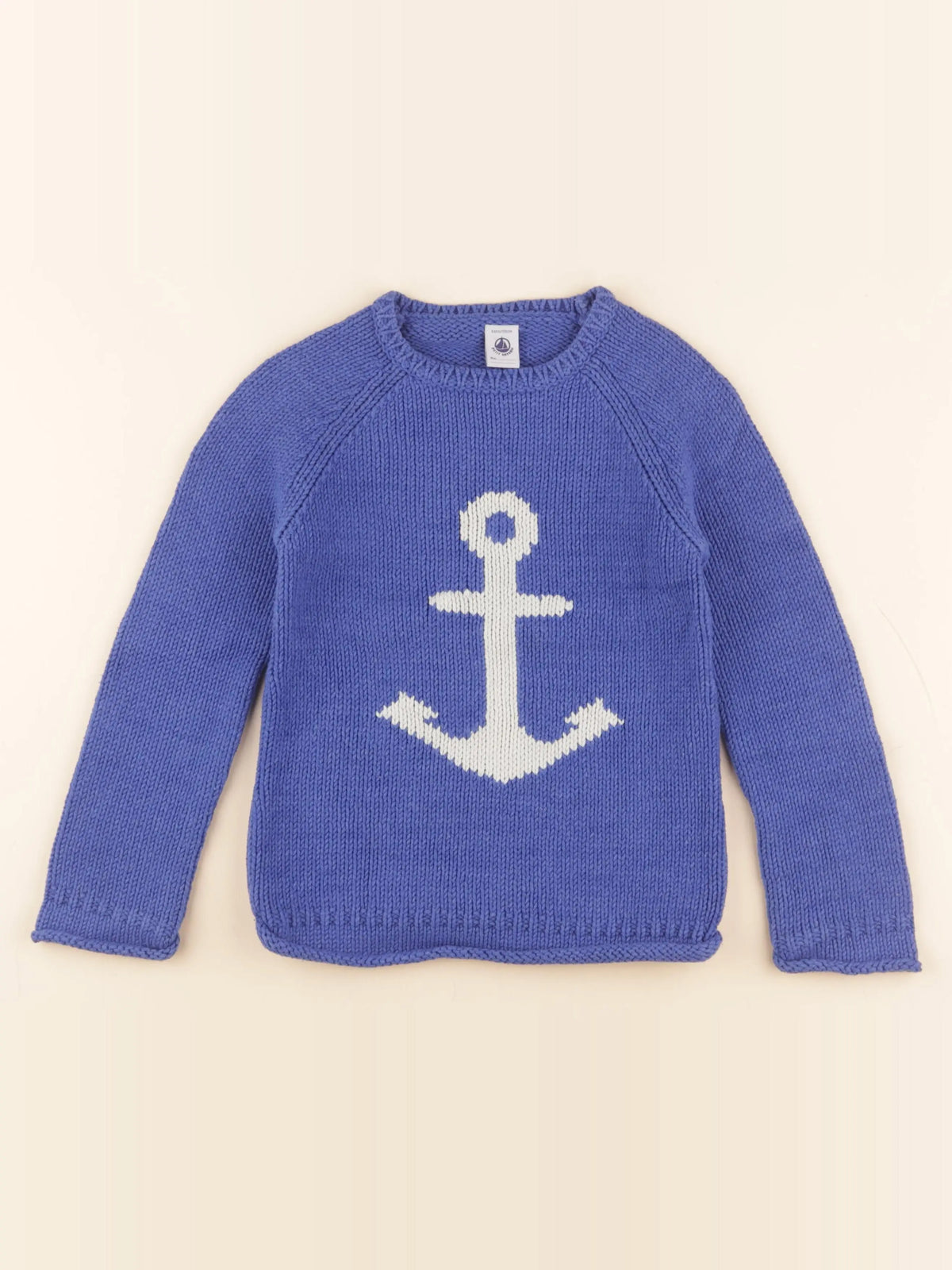 Petit Bateau - pull bleu - 6 ans