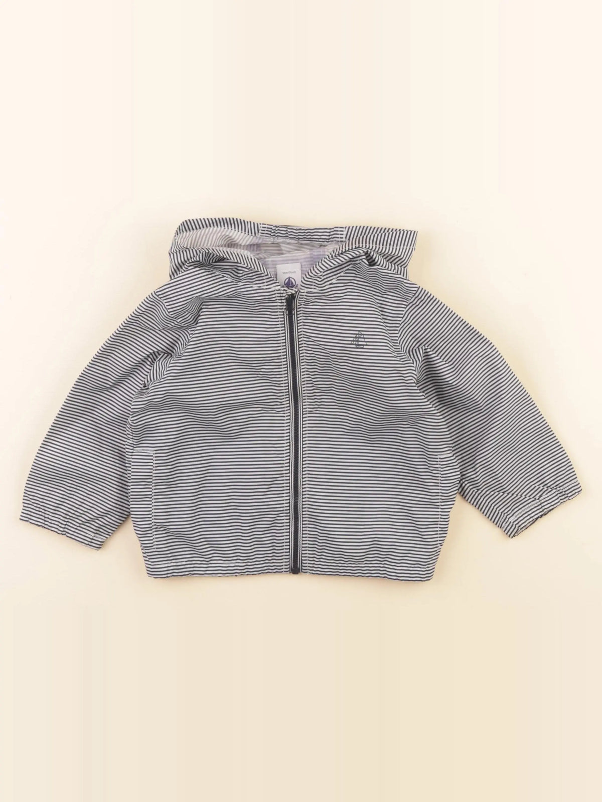 Petit Bateau - coupe-vent bleu - 12 mois