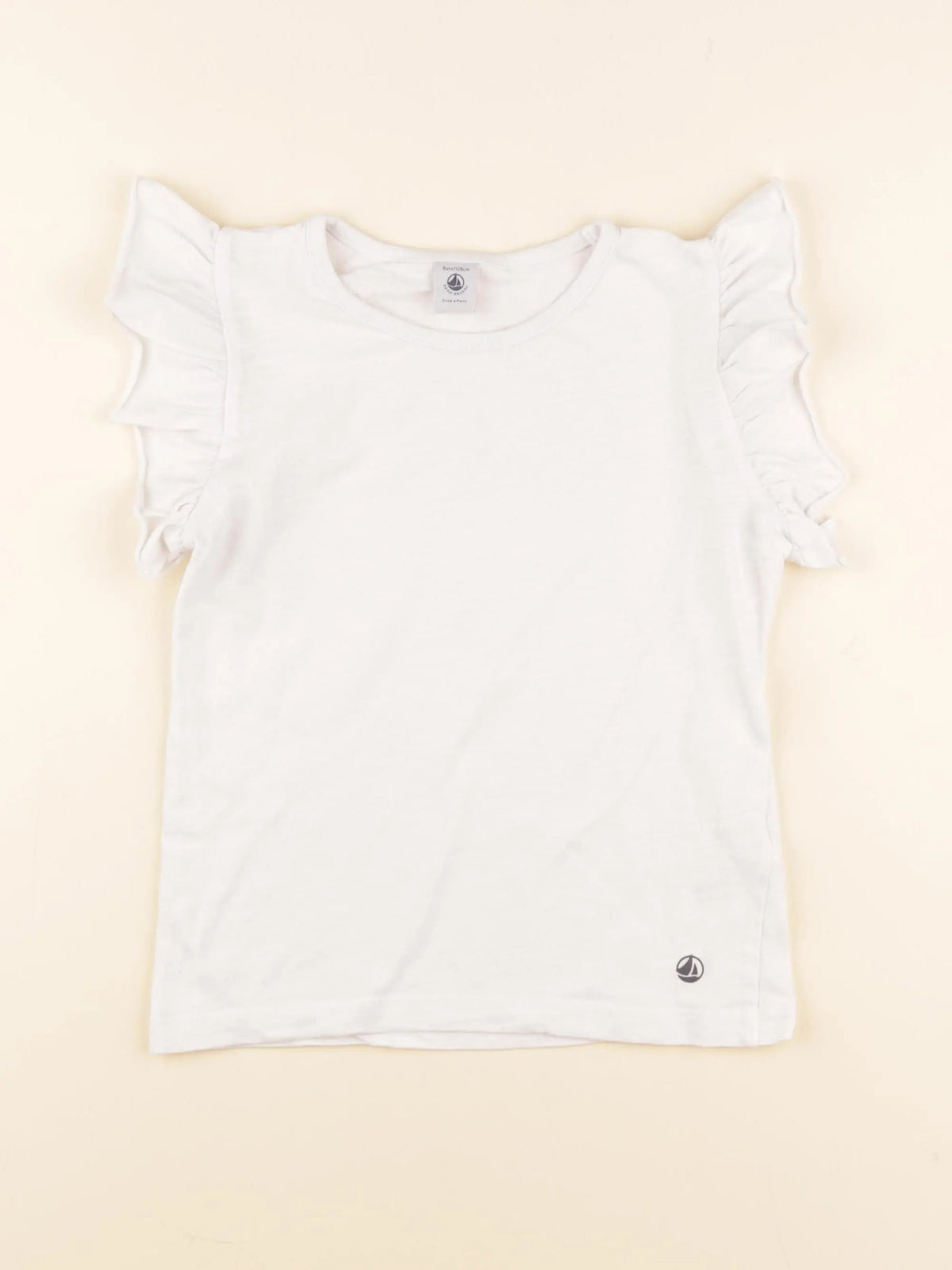 Petit Bateau - tee-shirt blanc - 8 ans